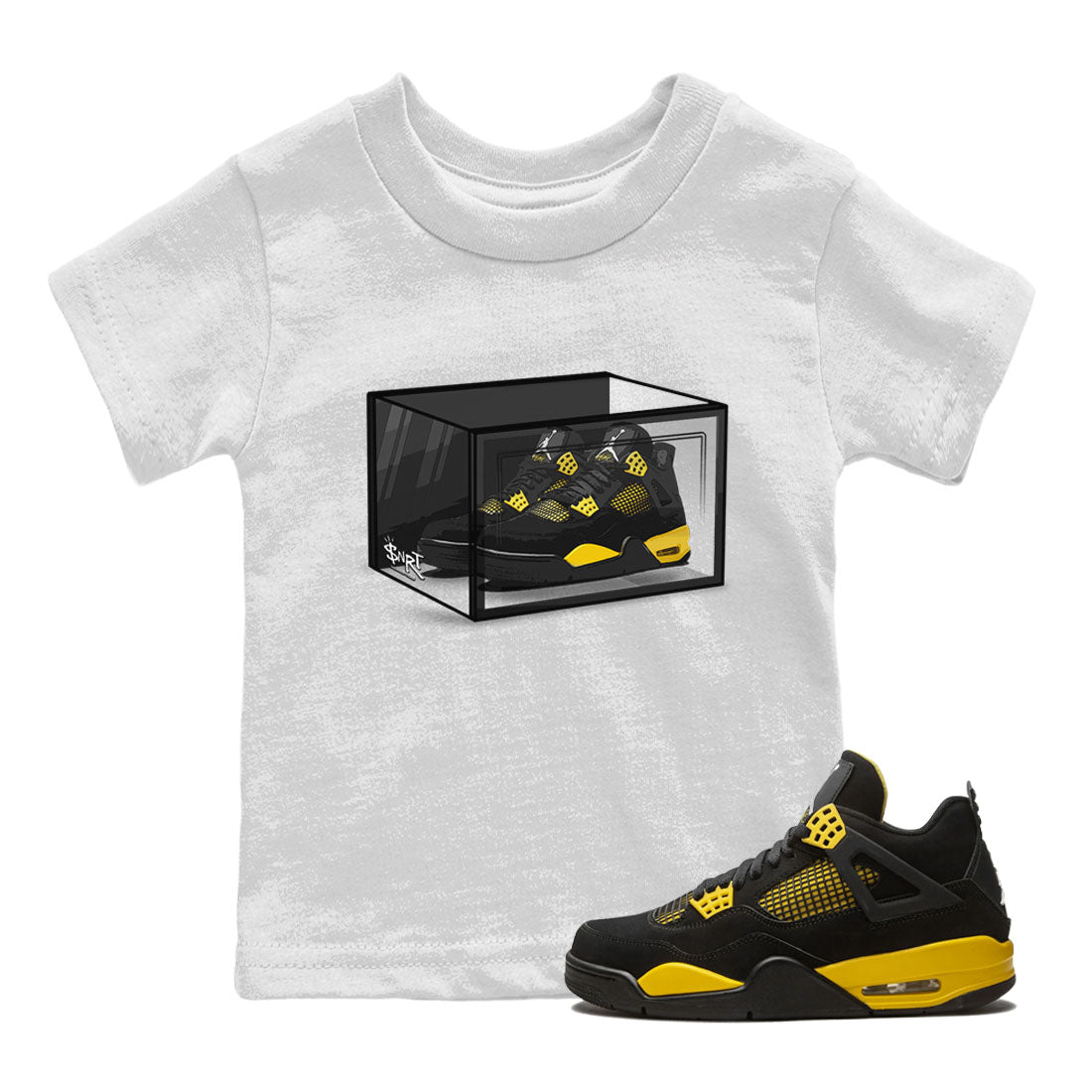 Shoe Box Kids Tops - Air Jordan 4 Thunder