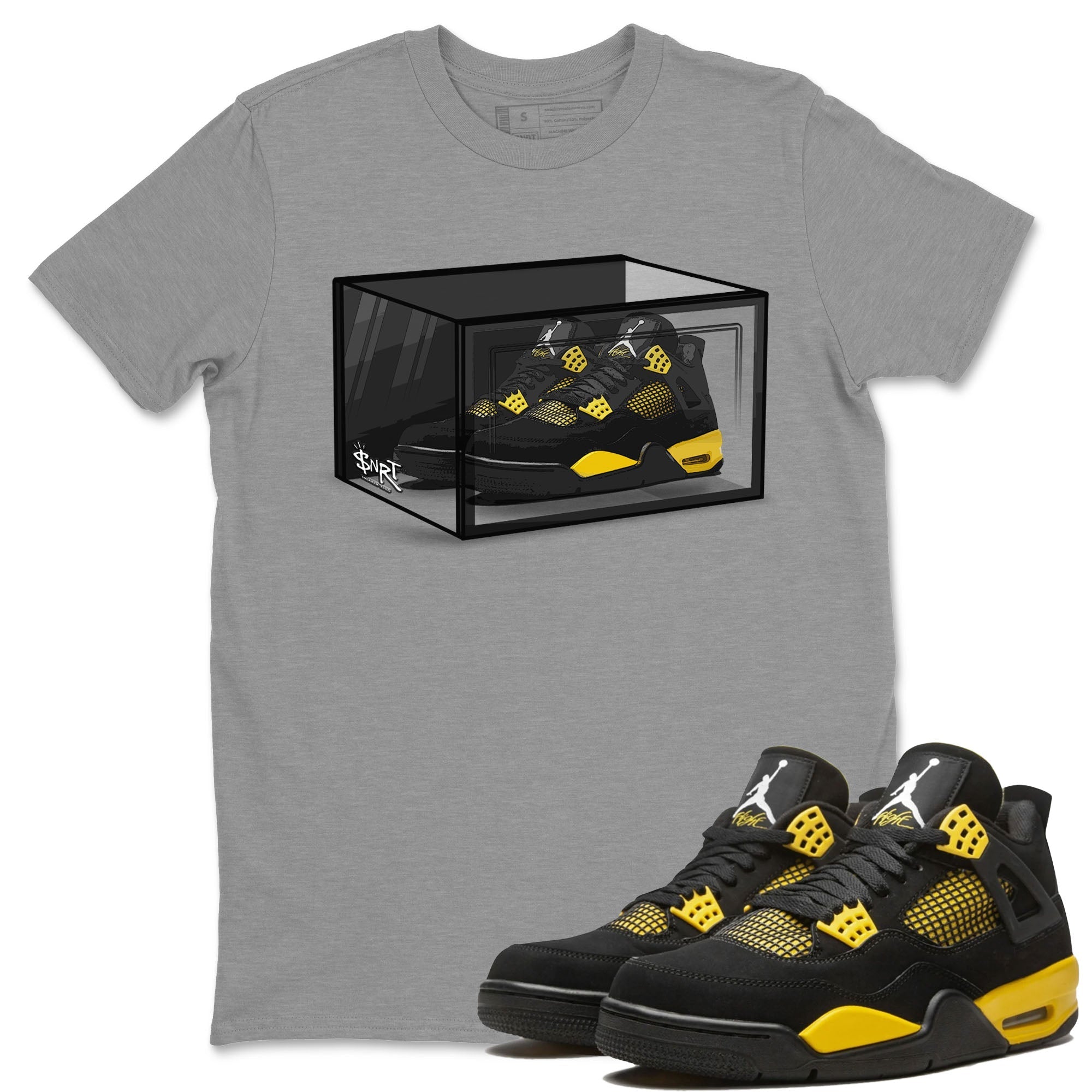 Shoe Box Unisex Tops - Air Jordan 4 Thunder