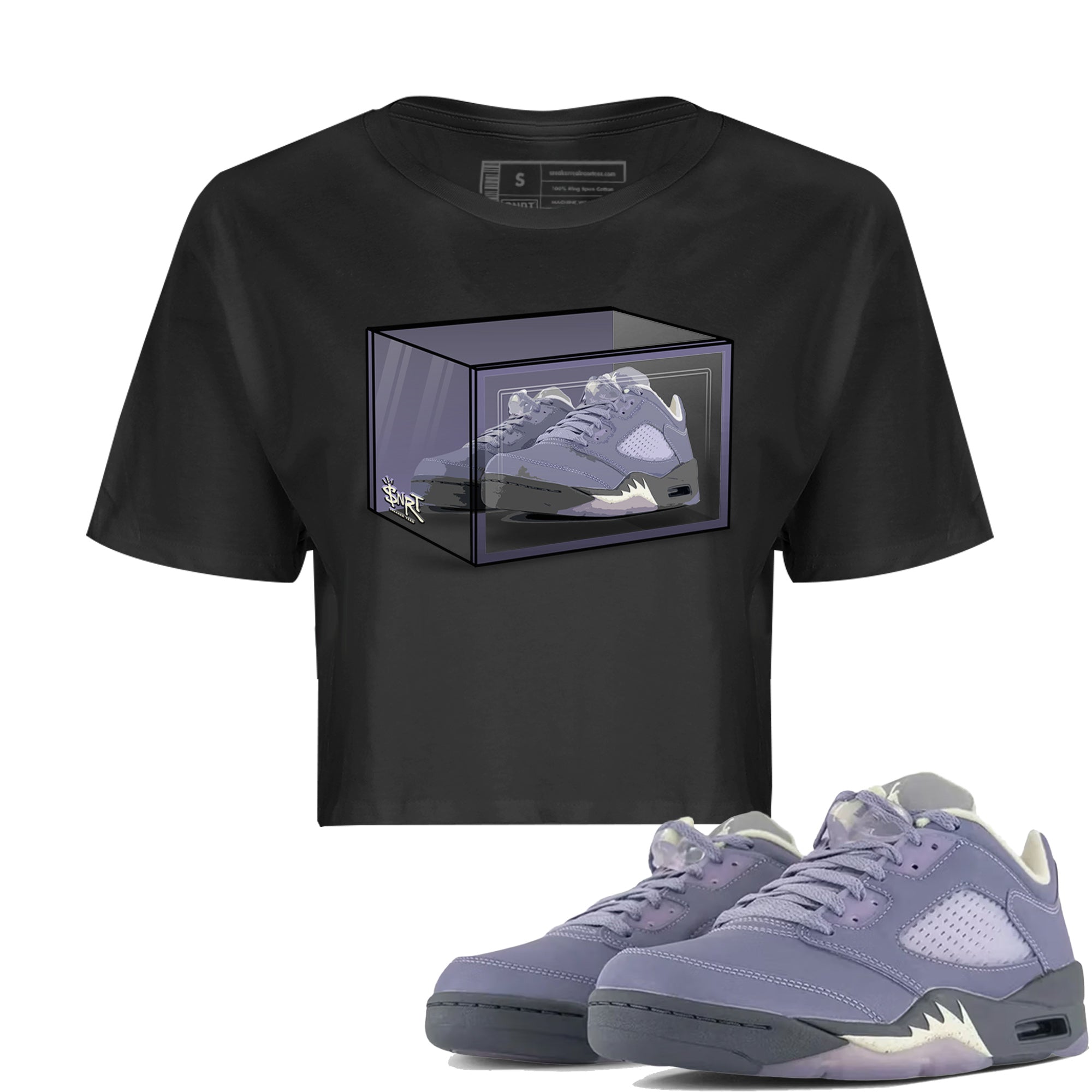 Shoe Box Women's Tops - Air Jordan 5 Indigo Haze