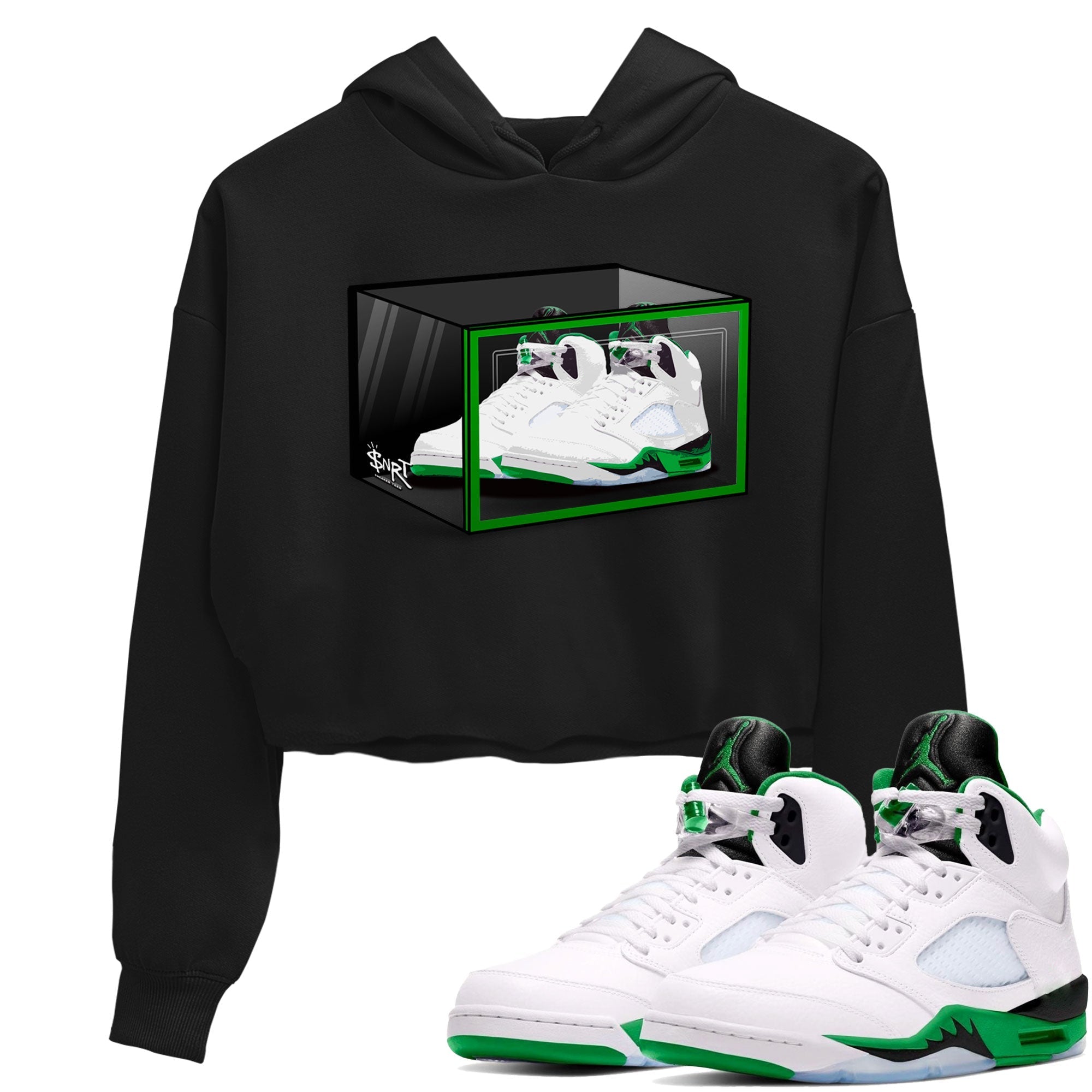 Shoe Box snkmatch Women's Top - Air Jordan 5 Lucky Green