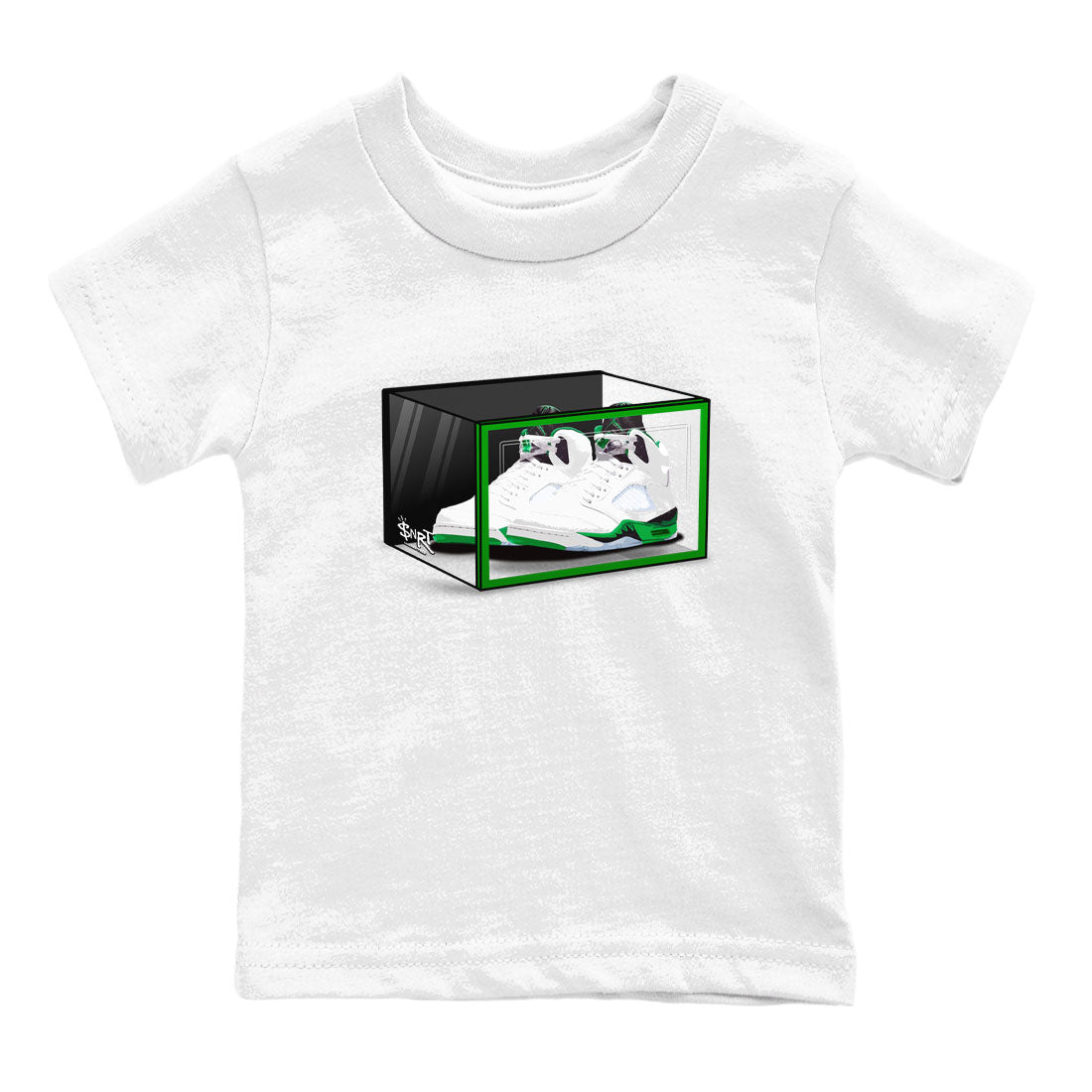 Shoe Box snkmatch Tee Kids - Air Jordan 5 Lucky Green