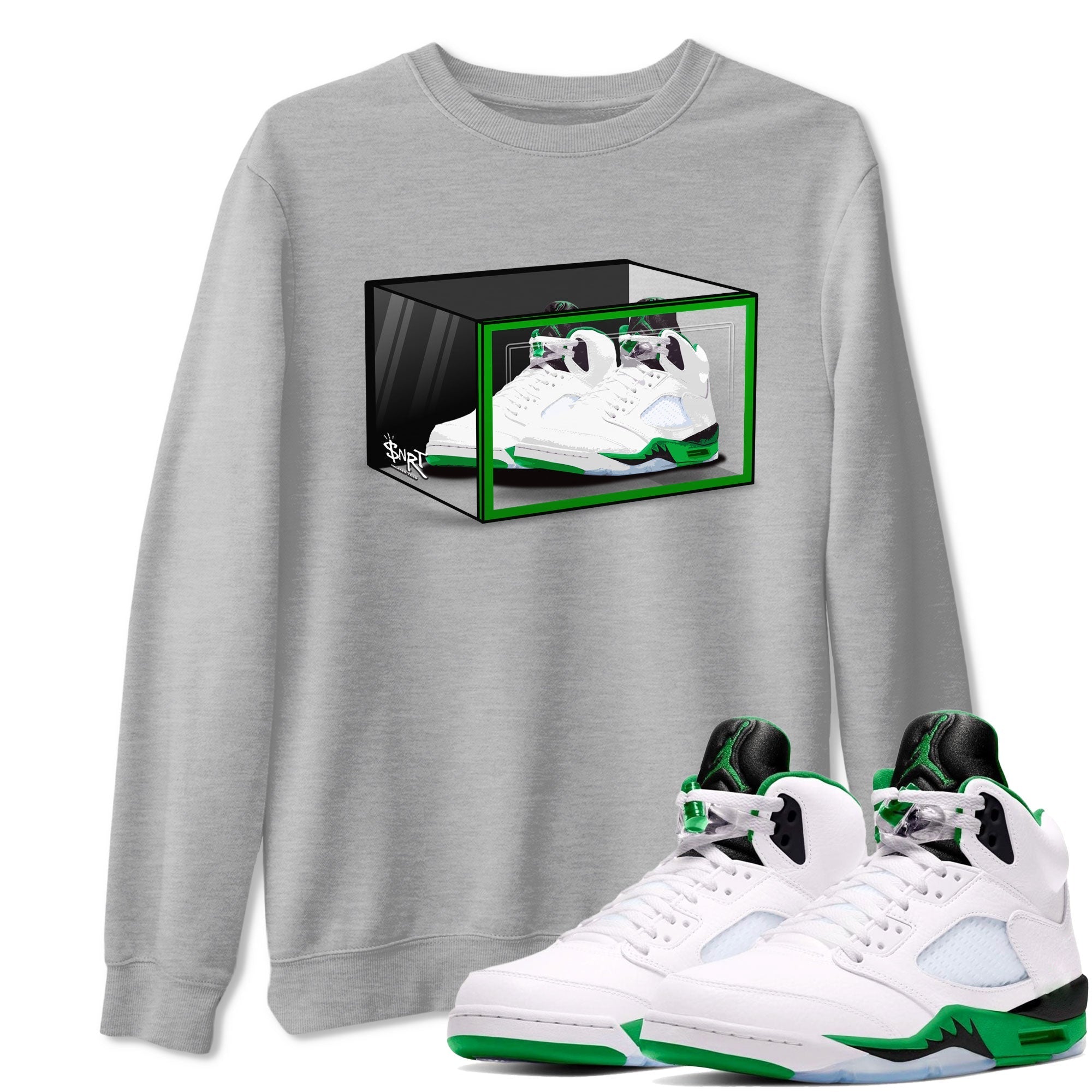 Shoe Box snkmatch Tee - Air Jordan 5 Lucky Green