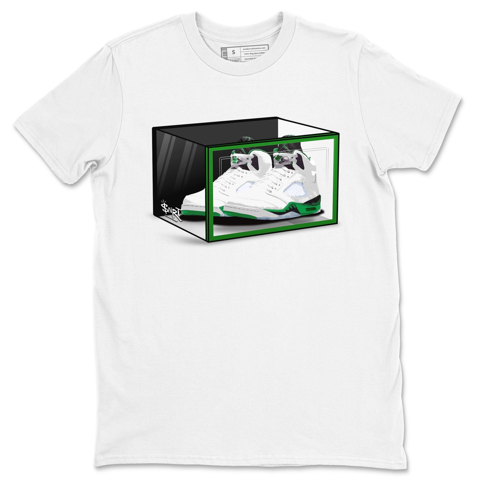 Shoe Box snkmatch Tee - Air Jordan 5 Lucky Green