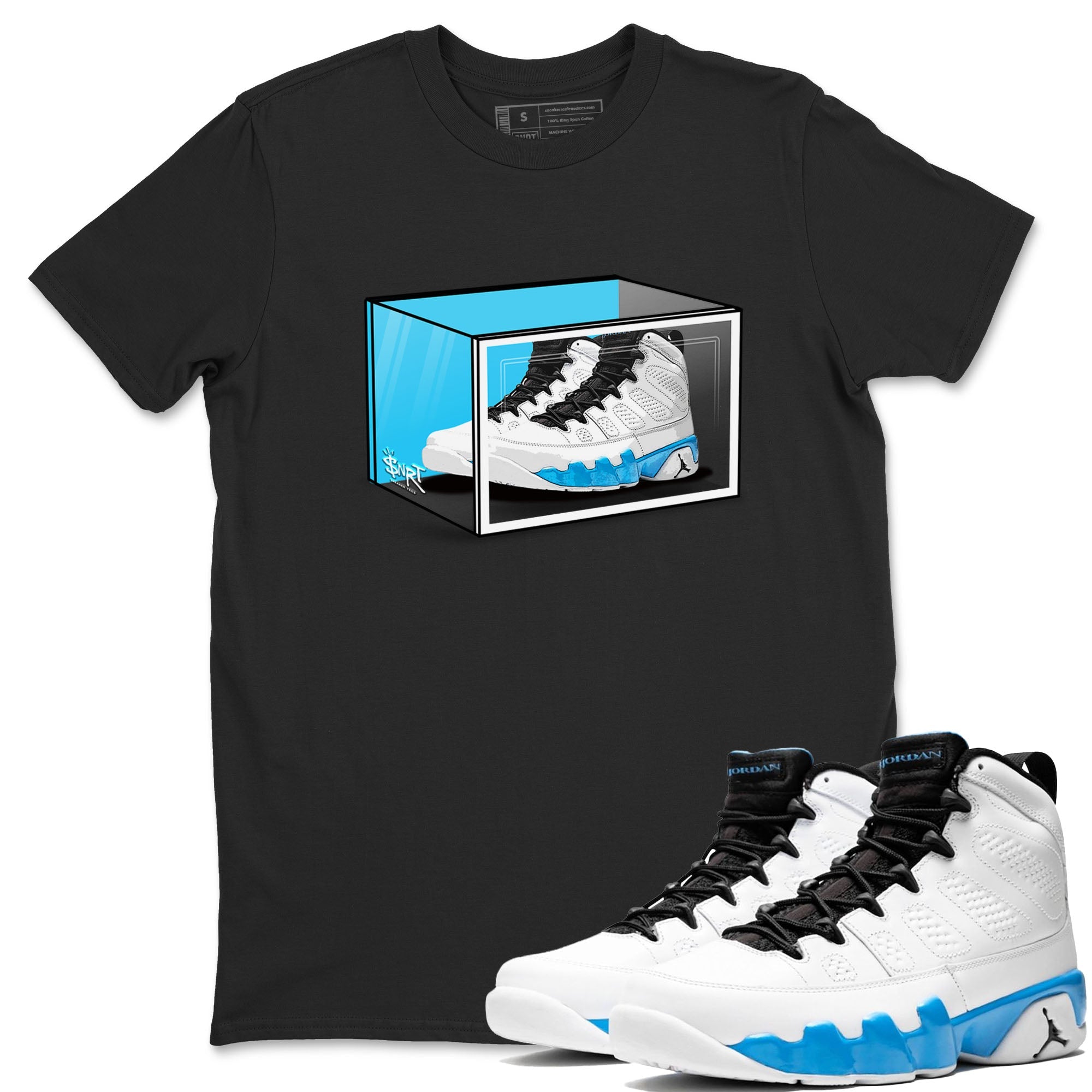 Shoe Box snkmatch Tees - Air Jordan 9 Powder Blue