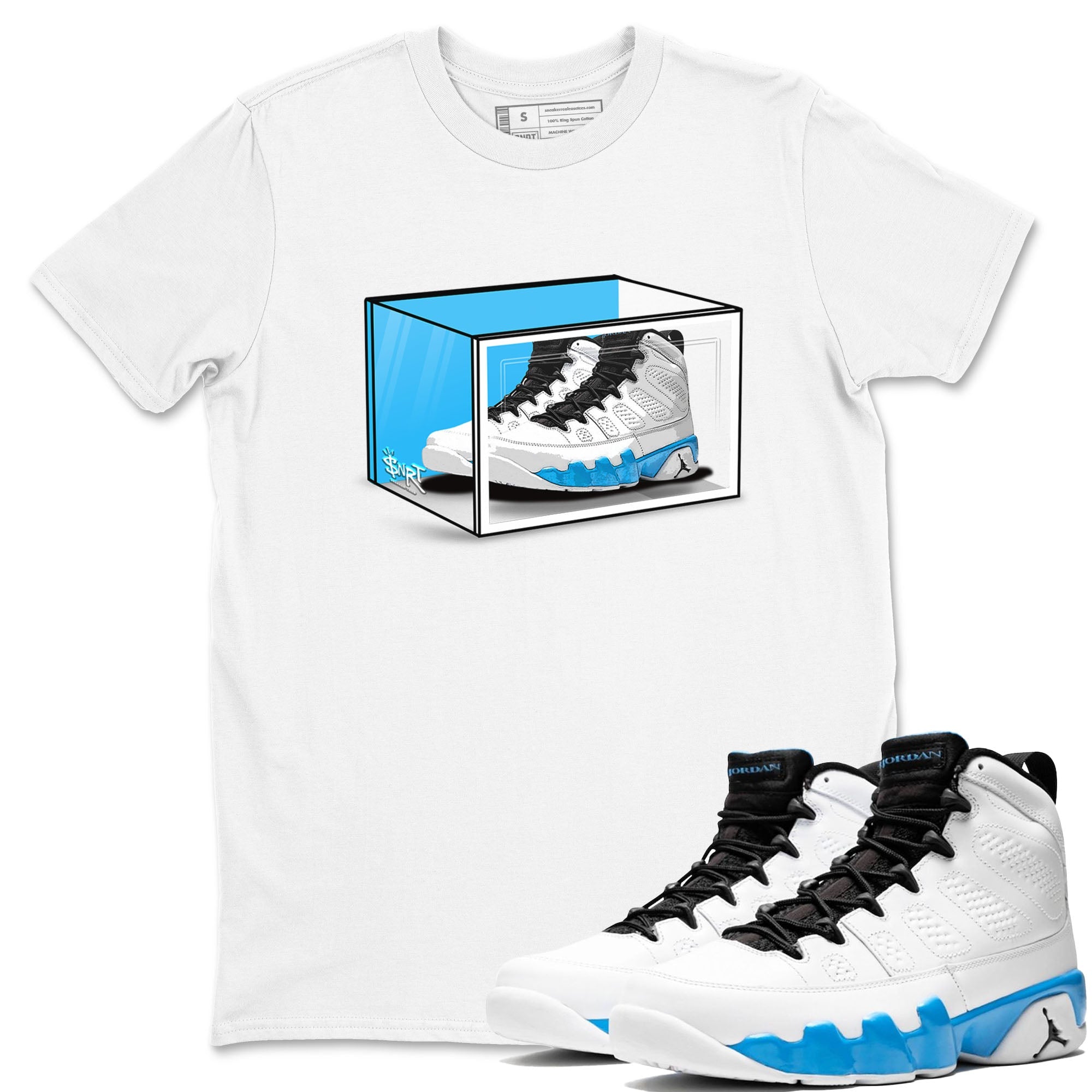 Shoe Box snkmatch Tees - Air Jordan 9 Powder Blue