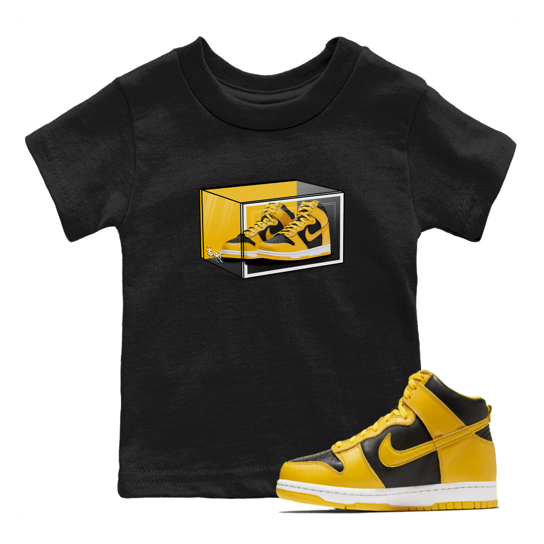 Shoe Box snkmatch Tees Kids - Dunk High Pollen