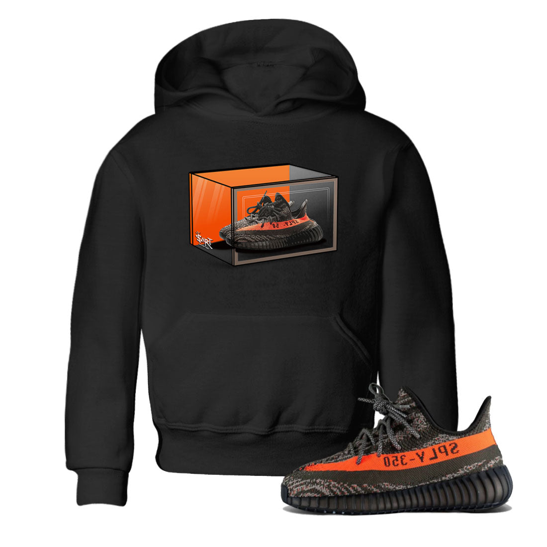 Shoe Box snkmatch Tee Kids - Yeezy 350 Carbon Beluga