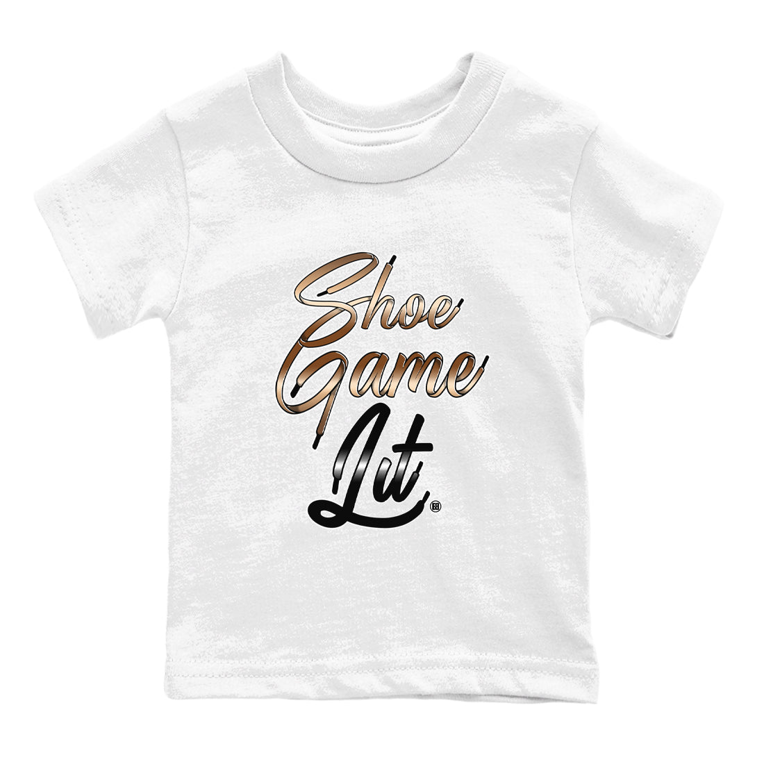 Shoe Game Lit Shoe Lace snkmatch Tees Kids - Air Foamposite One Metallic Copper