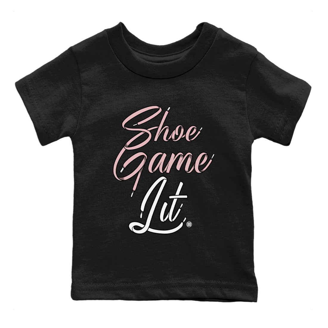Shoe Game Lit Shoe Lace Kids Tops - Air Jordan 1 Washed Pink