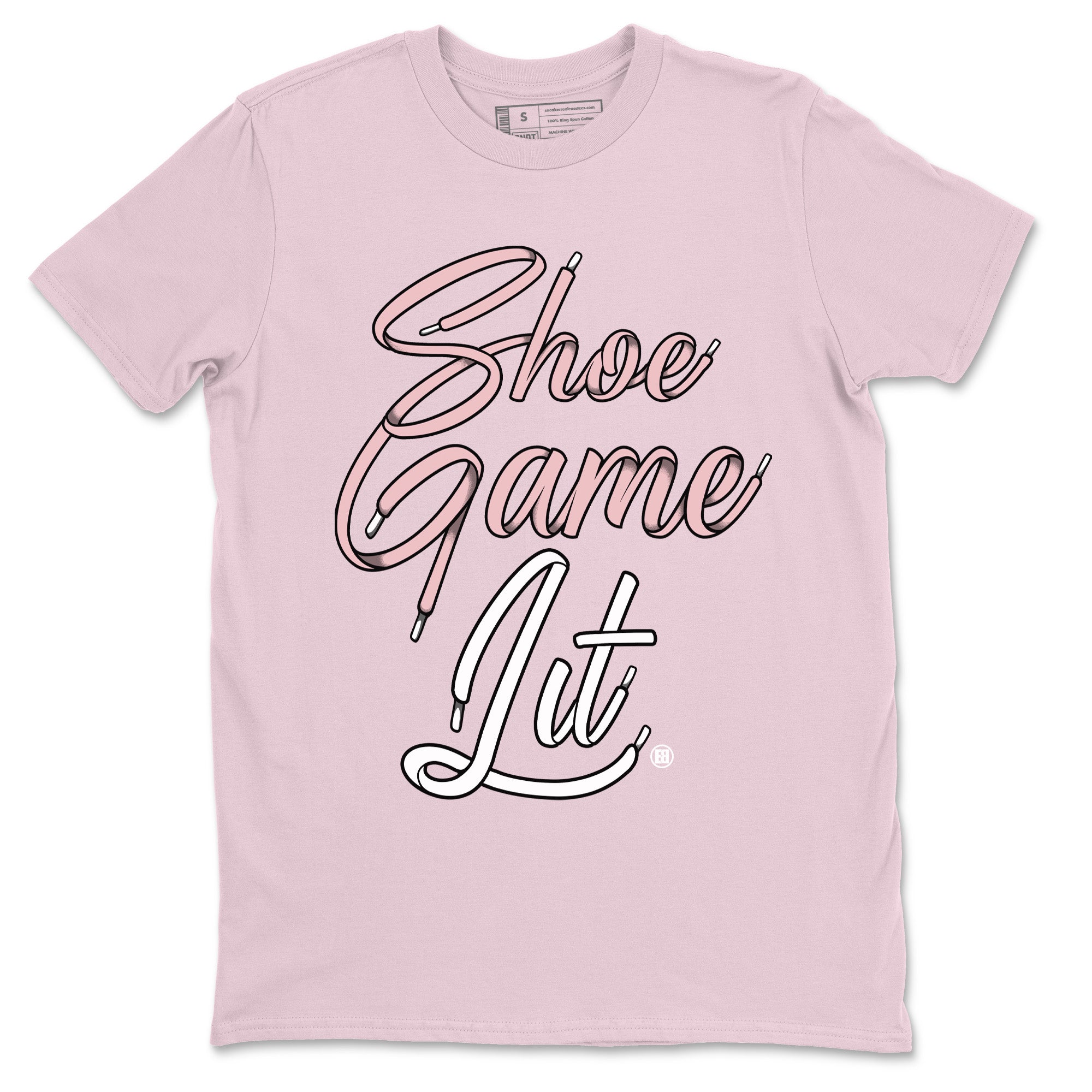 Shoe Game Lit Shoe Lace Unisex Tops - Air Jordan 1 Washed Pink