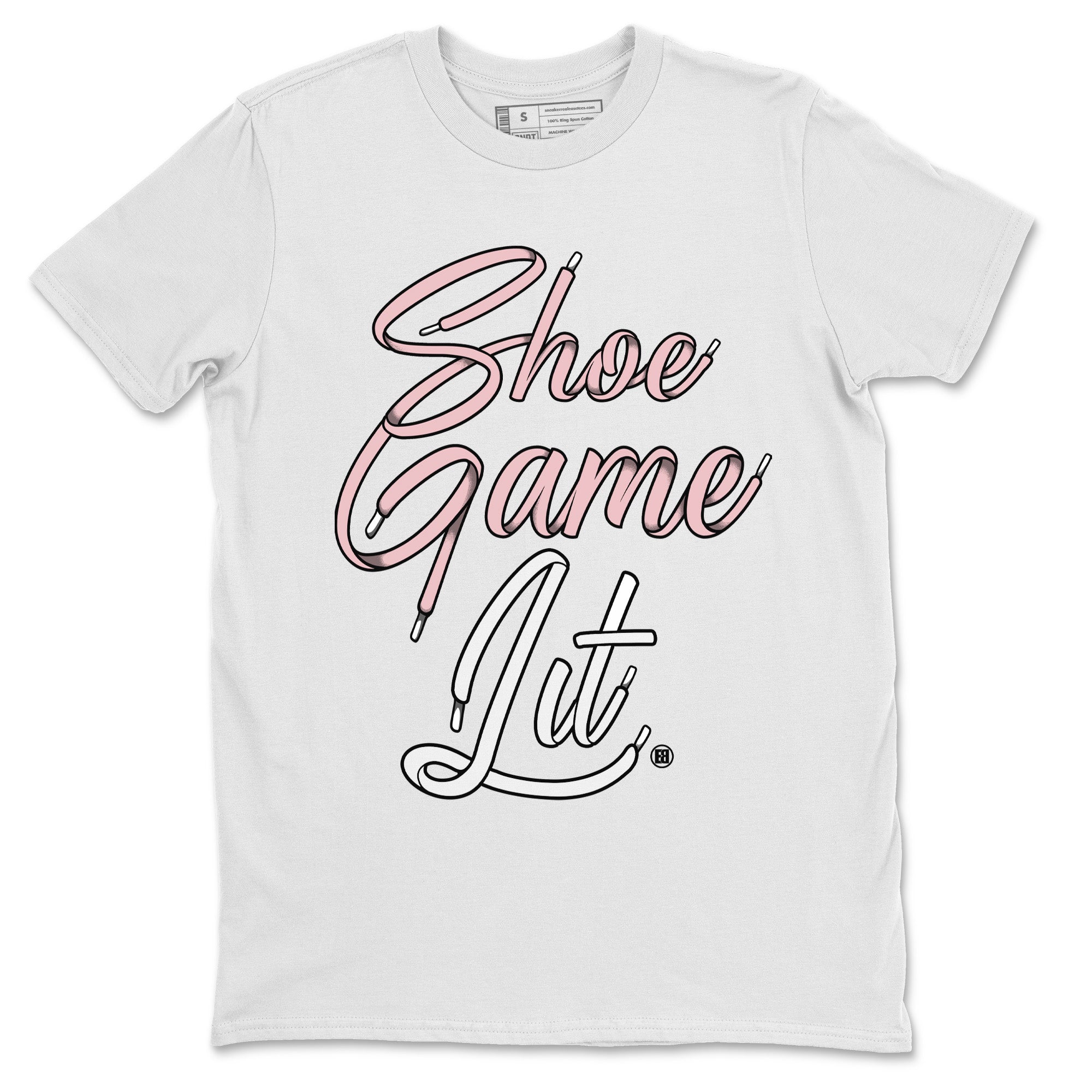 Shoe Game Lit Shoe Lace Unisex Tops - Air Jordan 1 Washed Pink