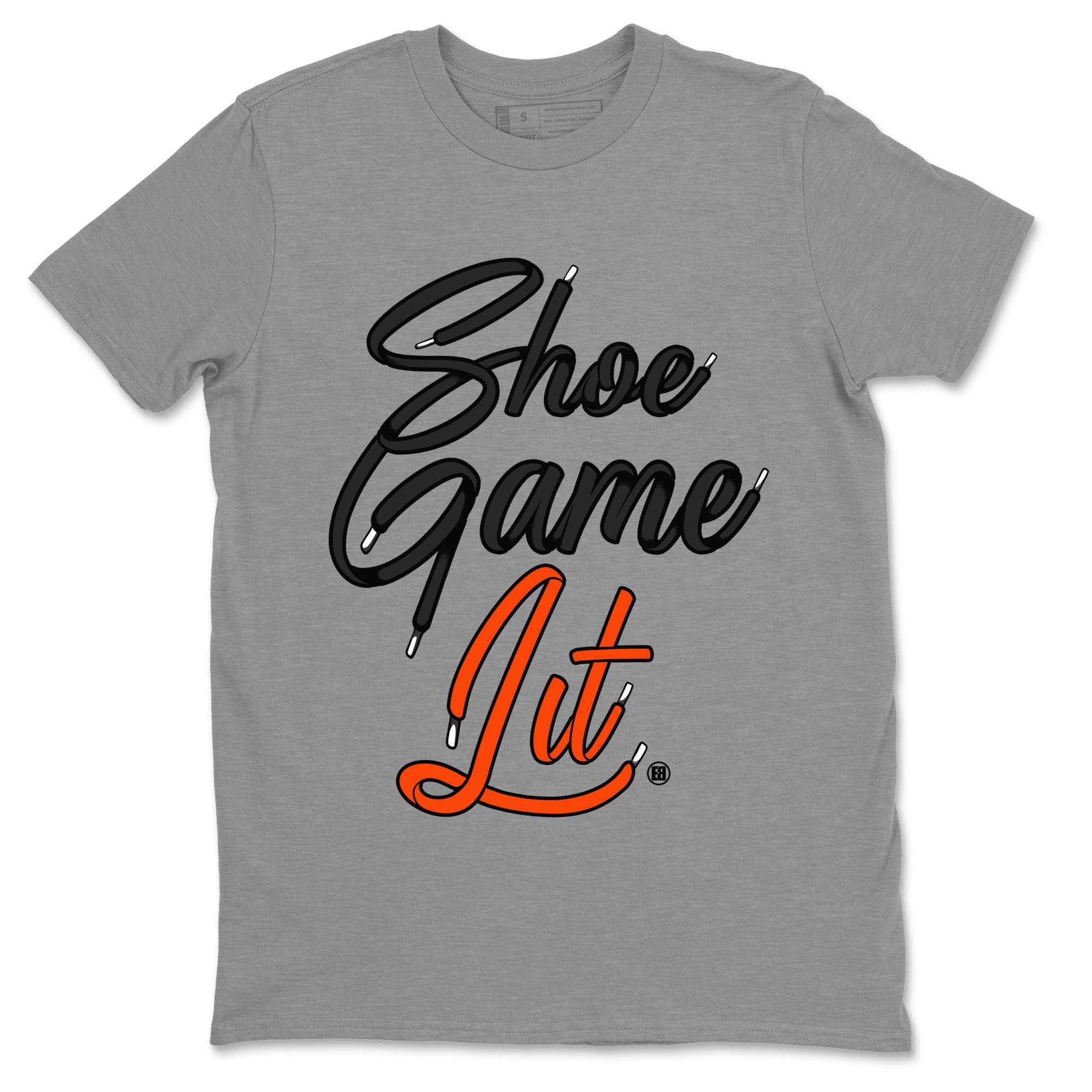 Shoe Game Lit Shoe Lace Unisex Tops - Air Jordan 12 Brilliant Orange