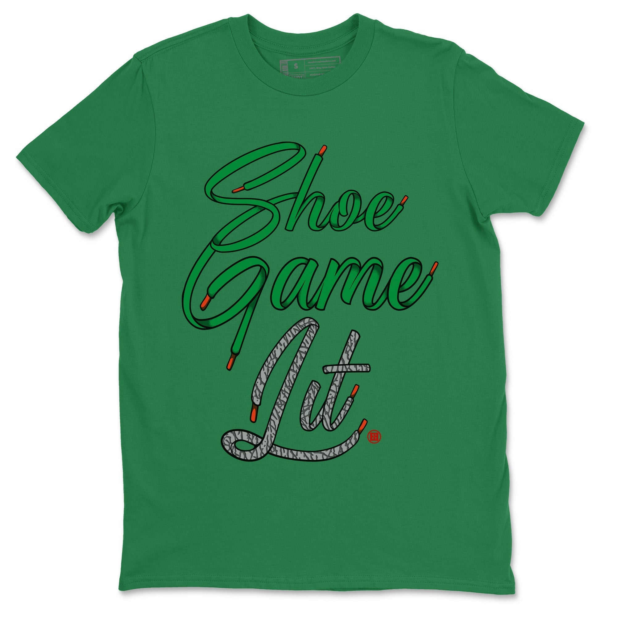 Shoe Game Lit Shoe Lace Unisex Tops - Air Jordan 3 Lucky Green
