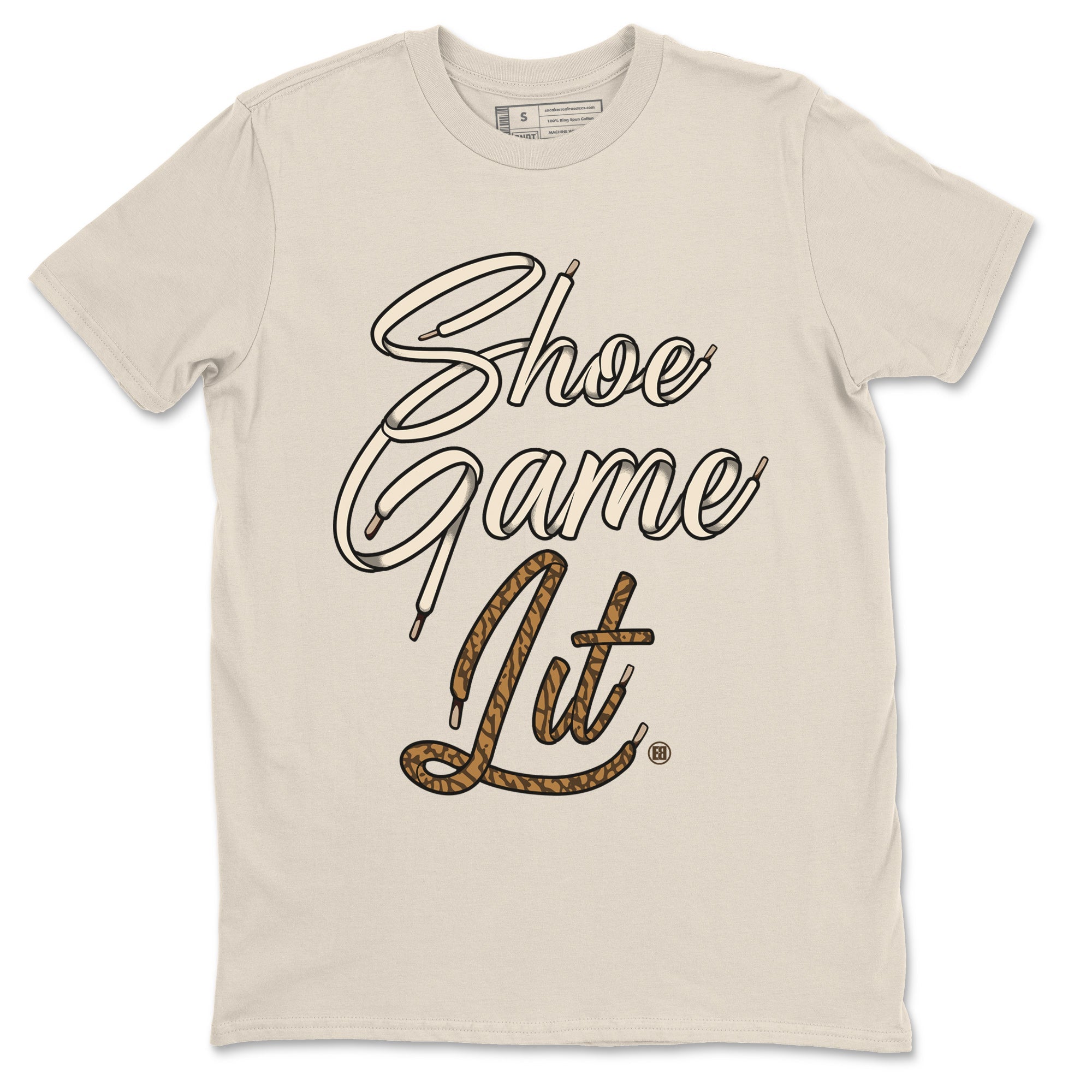 Shoe Game Lit Shoe Lace Unisex Tops - Air Jordan 3 Palomino