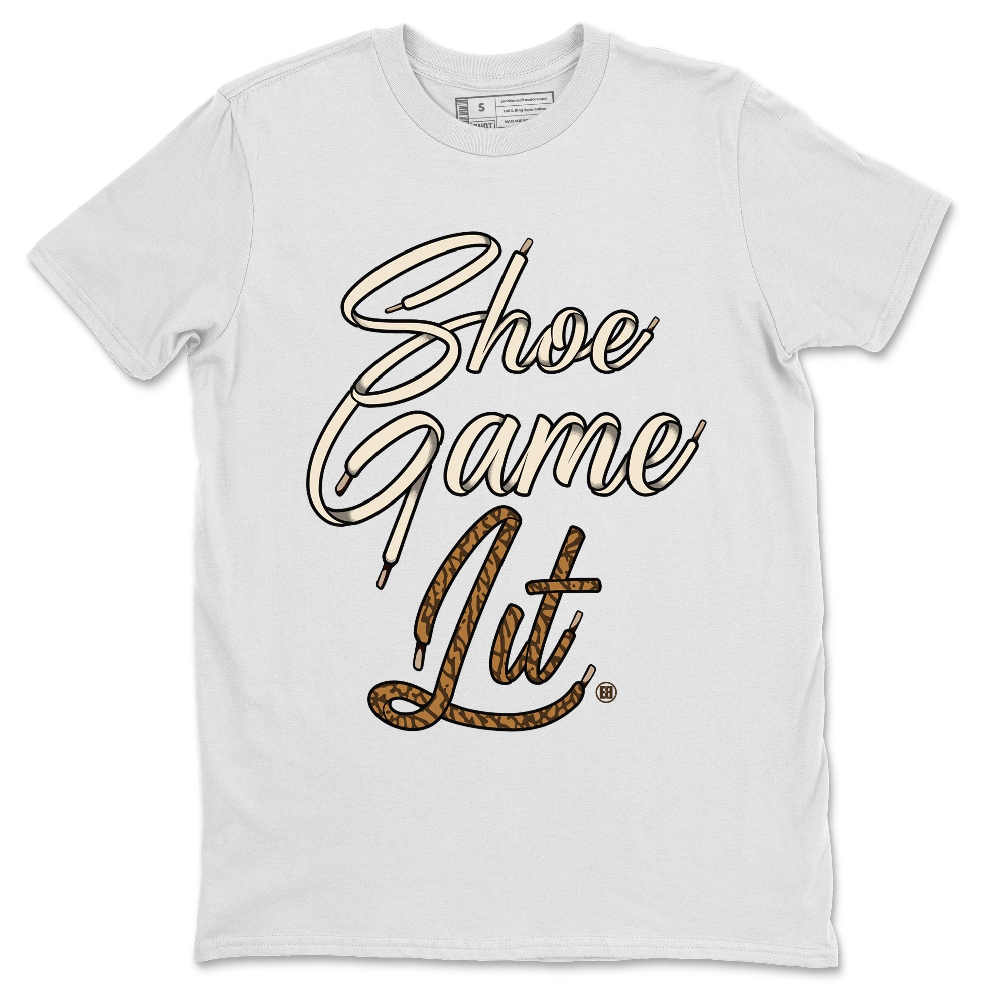 Shoe Game Lit Shoe Lace Unisex Tops - Air Jordan 3 Palomino