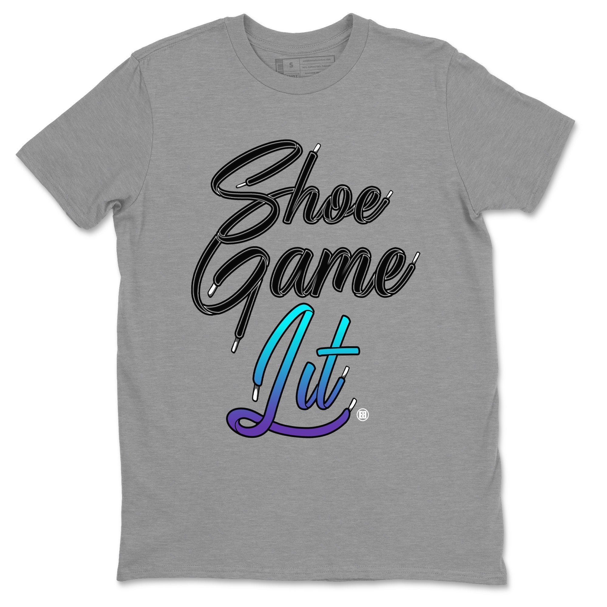 Shoe Game Lit Shoe Lace snkmatch Tee - Air Jordan 6 Aqua