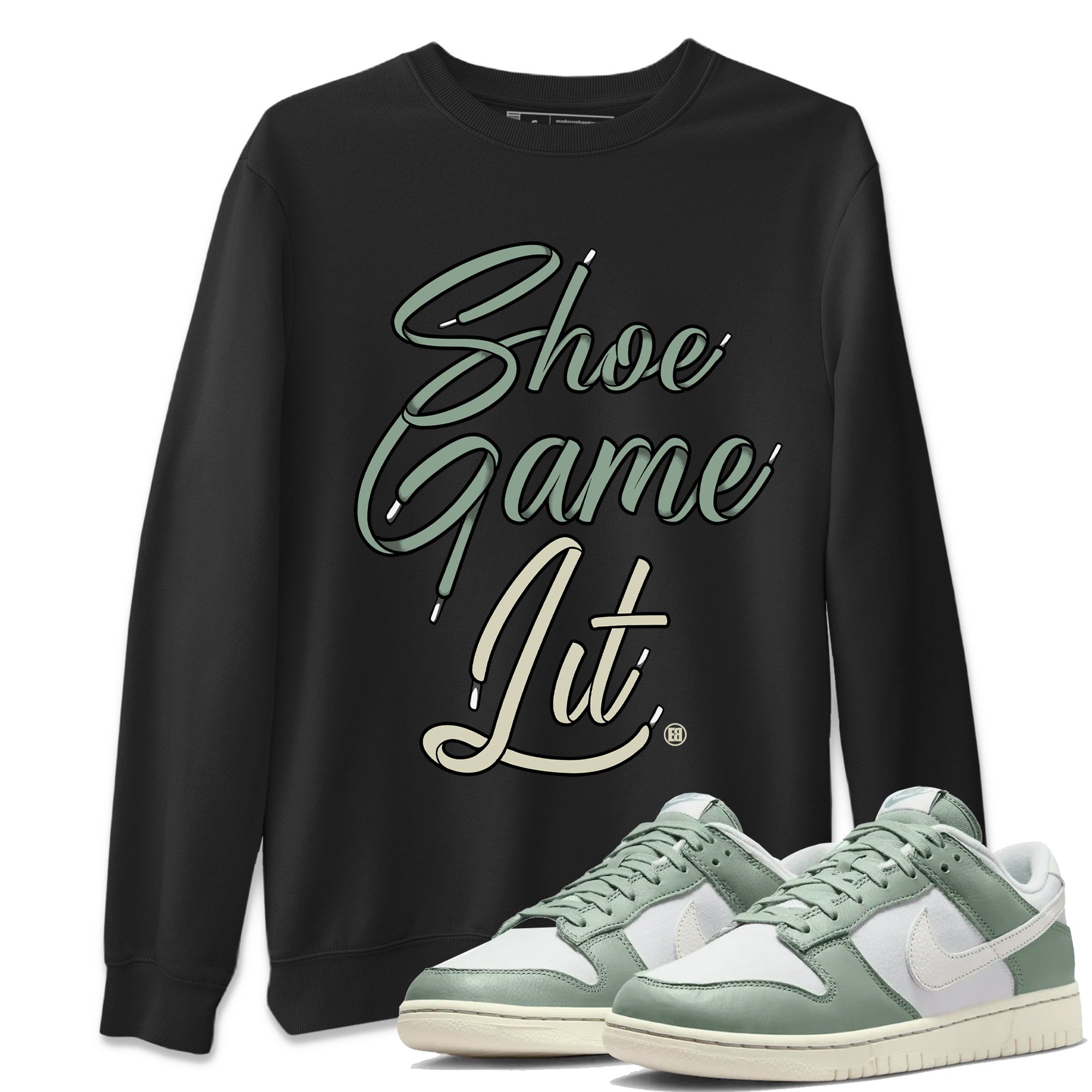 Shoe Game Lit Shoe Lace Unisex Tops - Dunk Mica Green