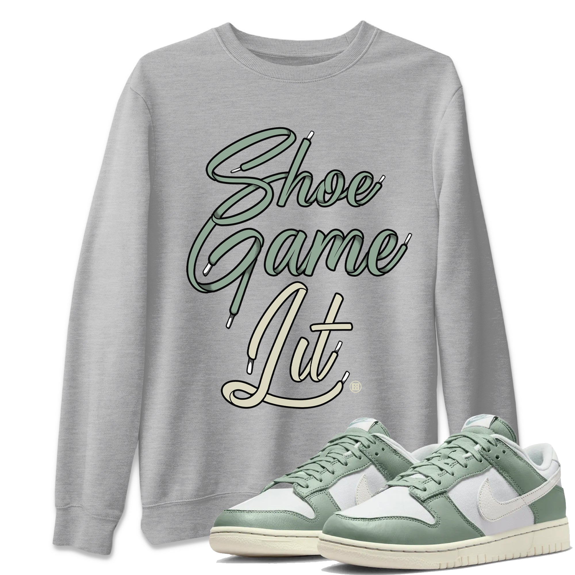 Shoe Game Lit Shoe Lace Unisex Tops - Dunk Mica Green