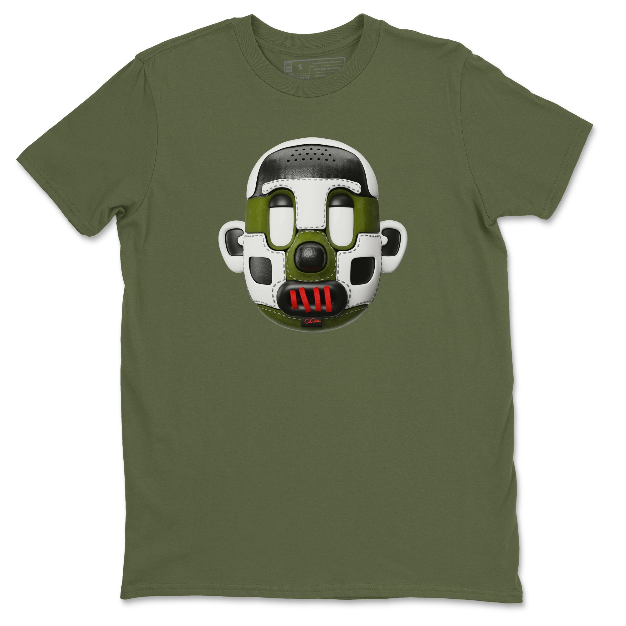 Shoe Head Unisex Tops - Air Jordan 1 Travis Scott Olive