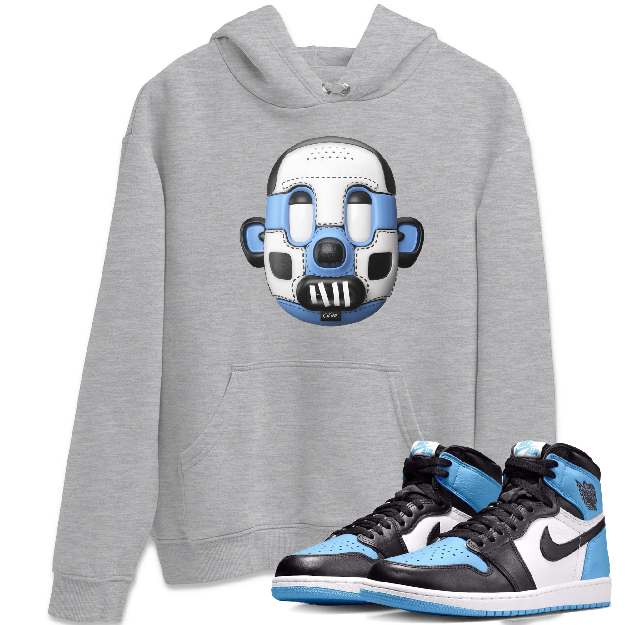 Shoe Head Unisex Tops - Air Jordan 1 UNC Toe