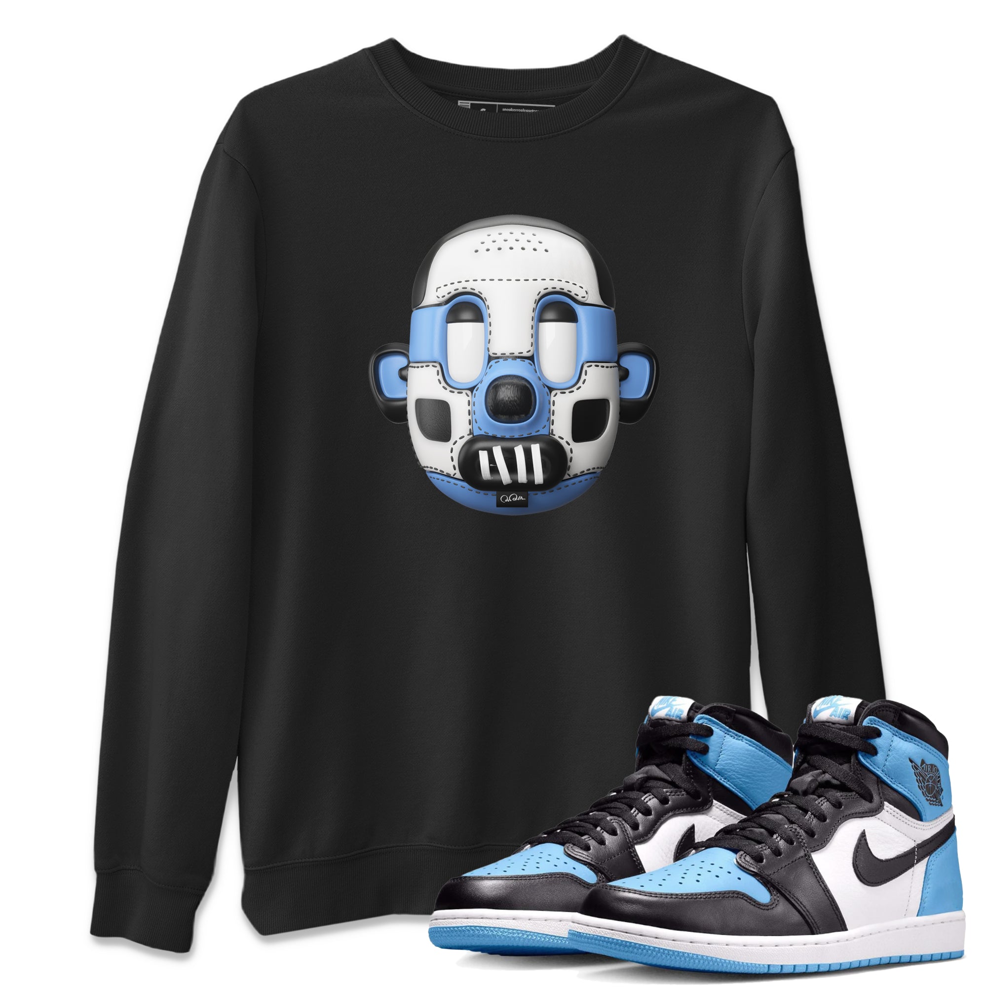 Shoe Head Unisex Tops - Air Jordan 1 UNC Toe
