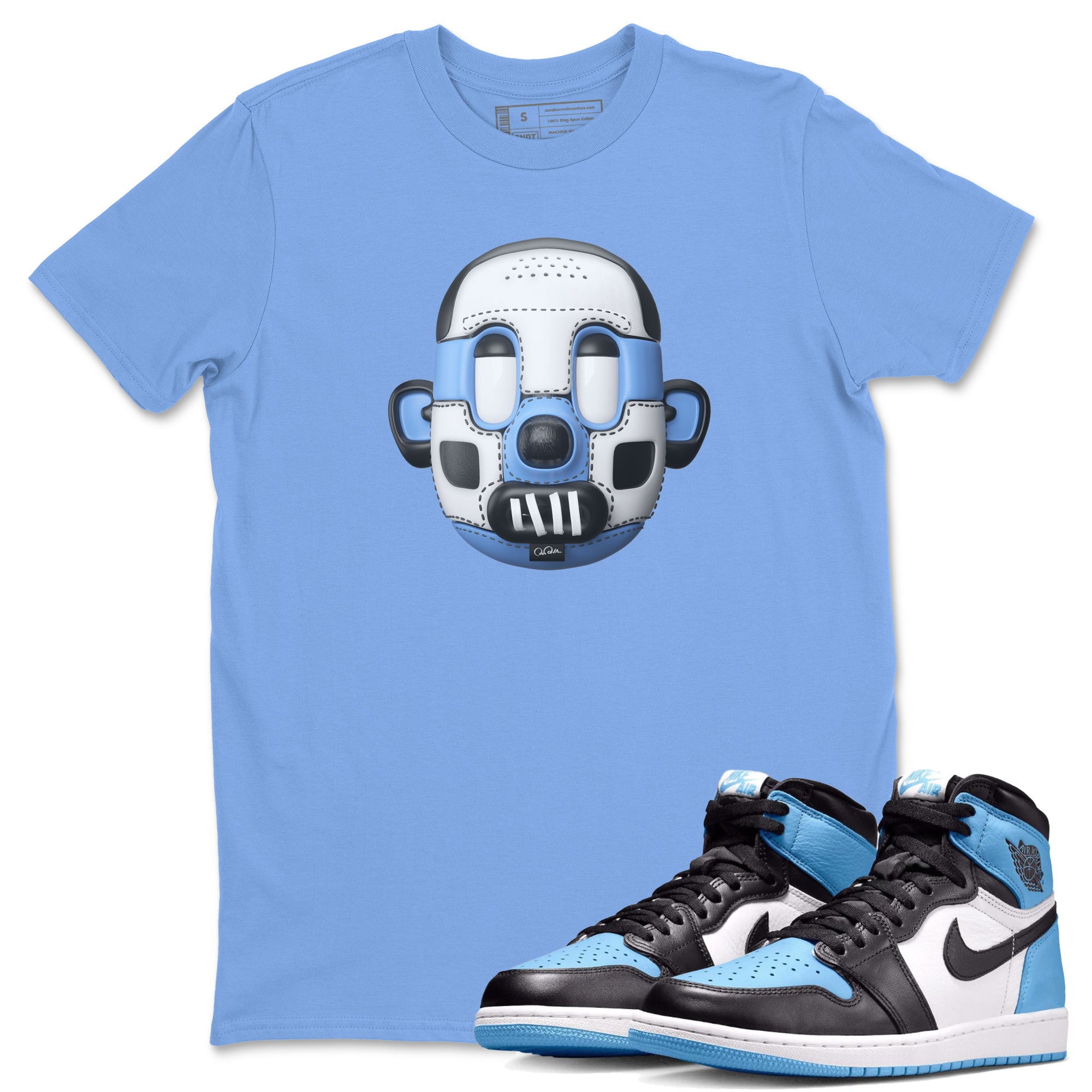 Shoe Head Unisex Tops - Air Jordan 1 UNC Toe