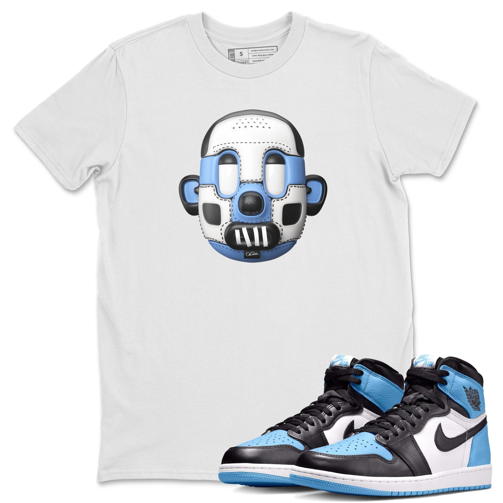 Shoe Head Unisex Tops - Air Jordan 1 UNC Toe