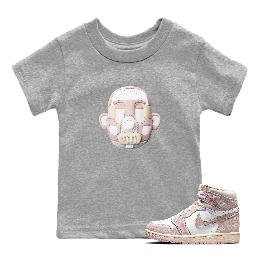 Shoe Head Kids Tops - Air Jordan 1 Washed Pink