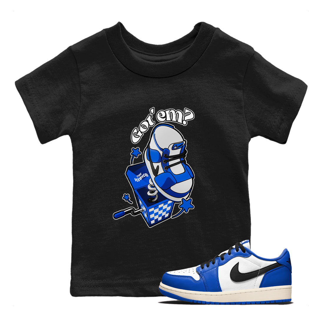 Shoe In The Box snkmatch Tees Kids - Air Jordan 1 Game Royal
