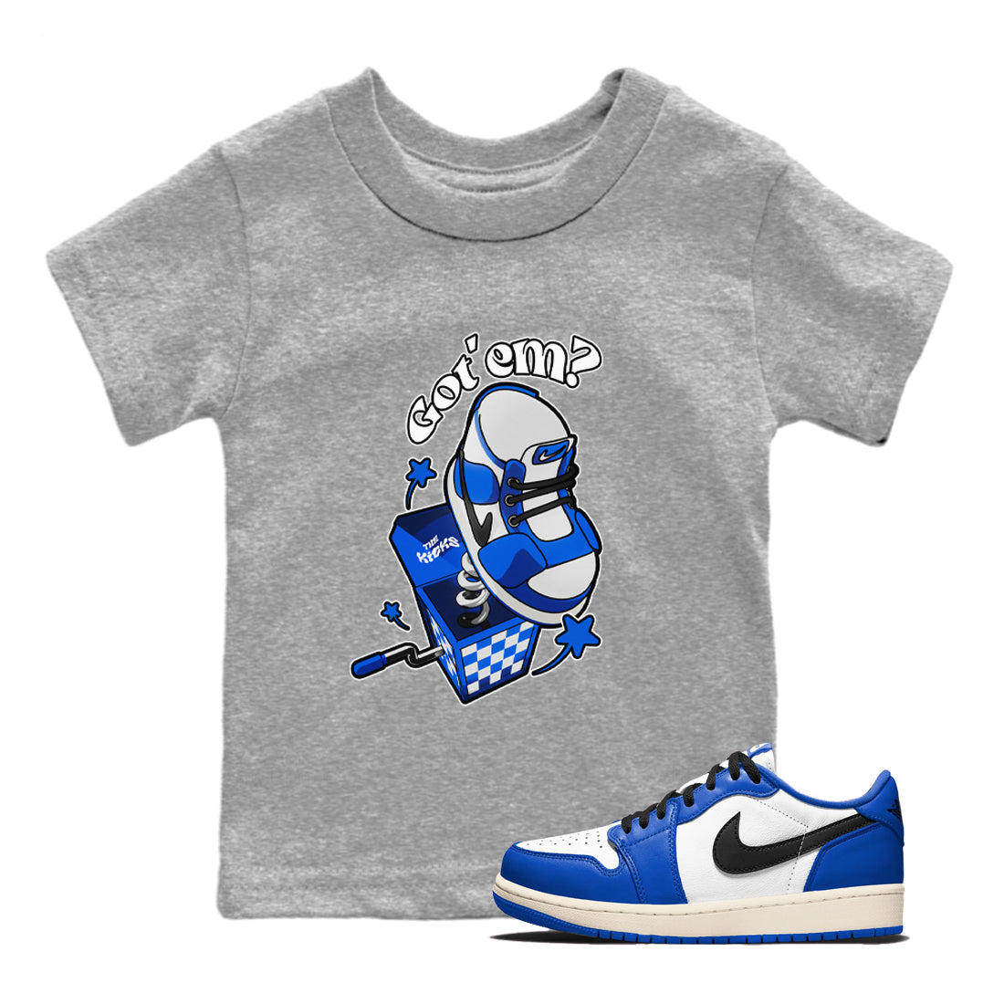 Shoe In The Box snkmatch Tees Kids - Air Jordan 1 Game Royal