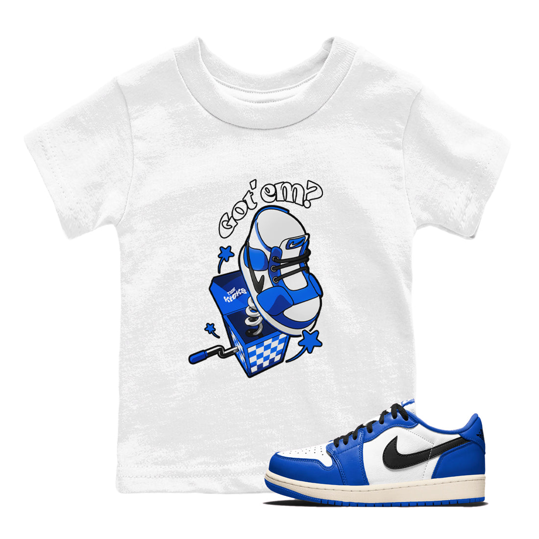 Shoe In The Box snkmatch Tees Kids - Air Jordan 1 Game Royal