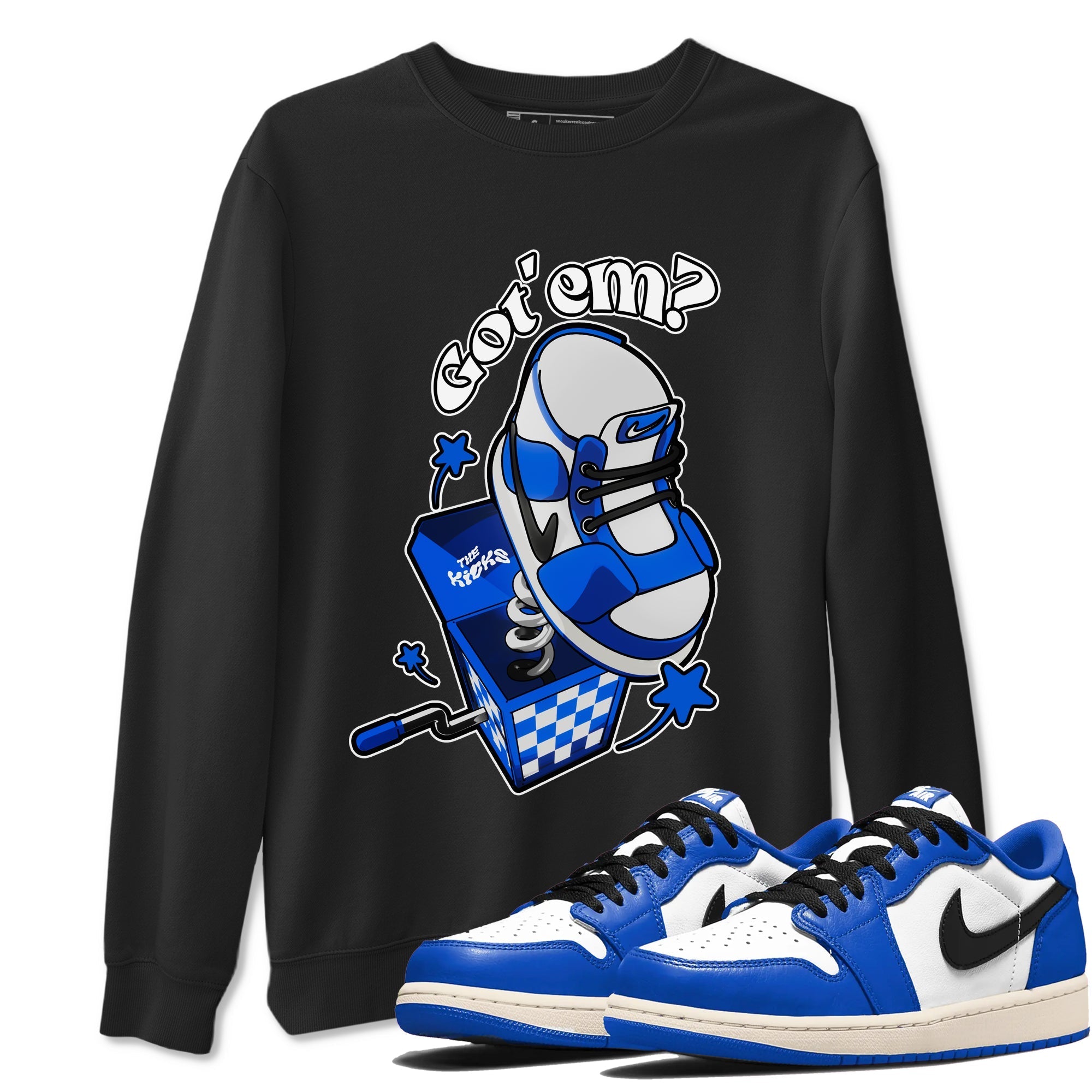 Shoe In The Box snkmatch Tees - Air Jordan 1 Game Royal
