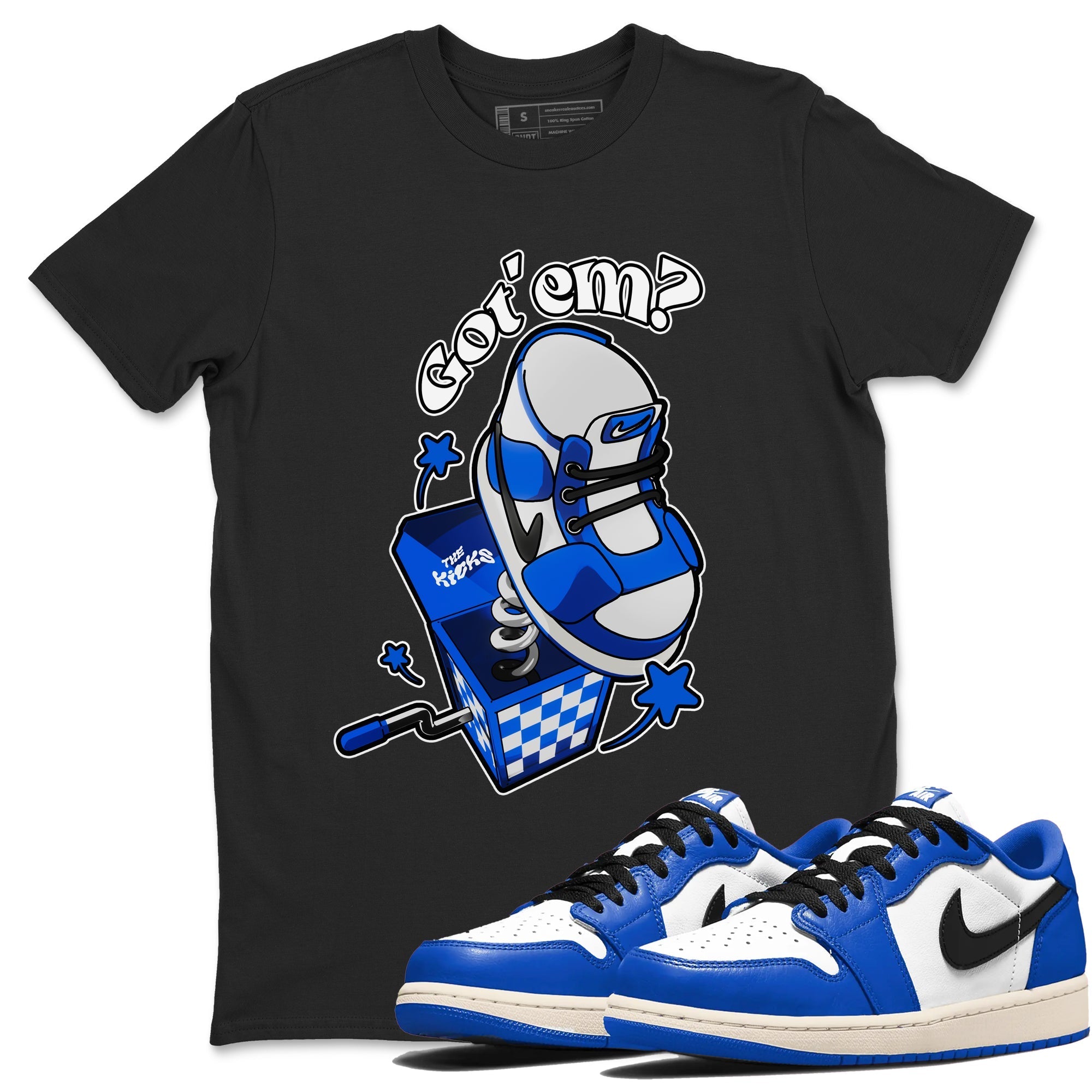 Shoe In The Box snkmatch Tees - Air Jordan 1 Game Royal