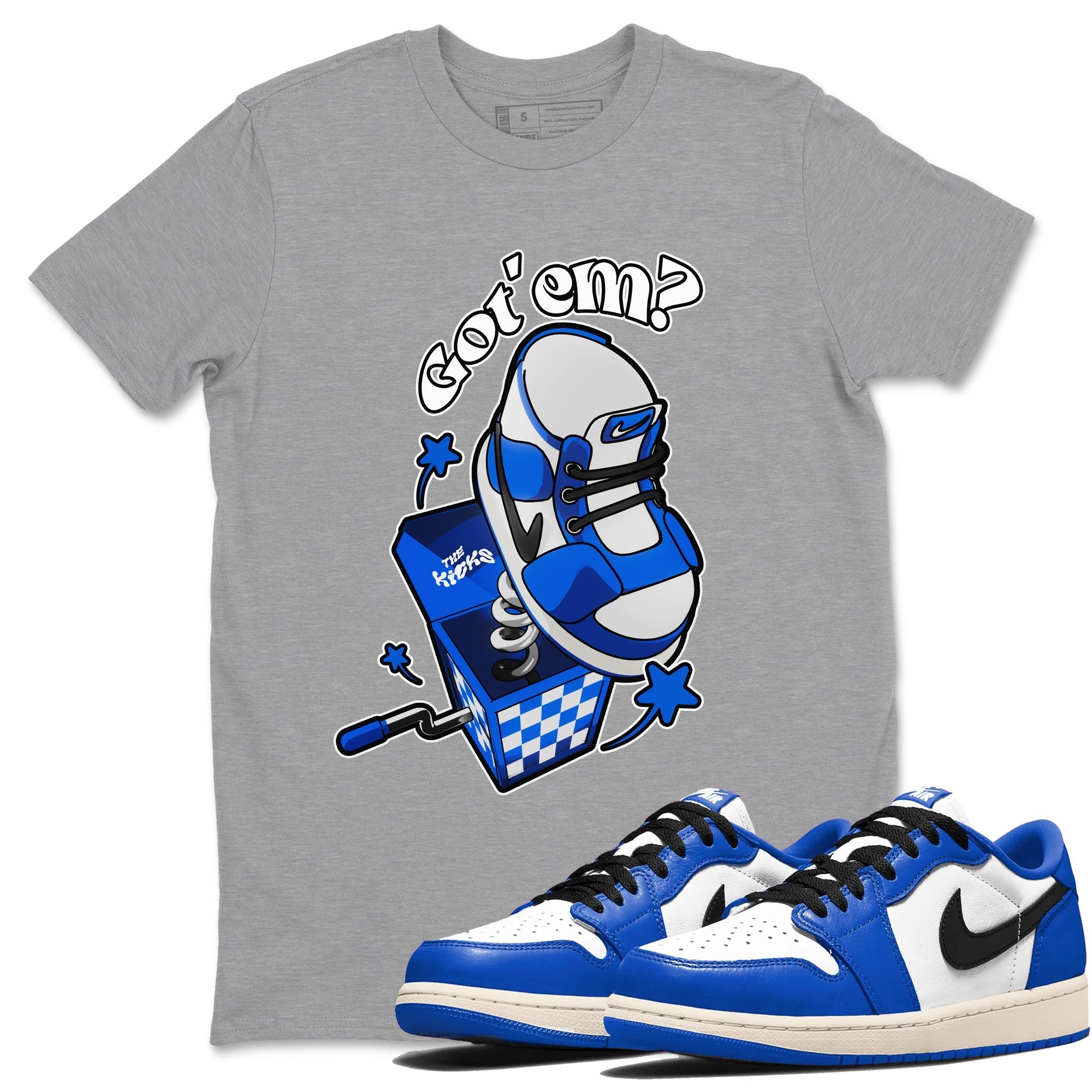 Shoe In The Box snkmatch Tees - Air Jordan 1 Game Royal