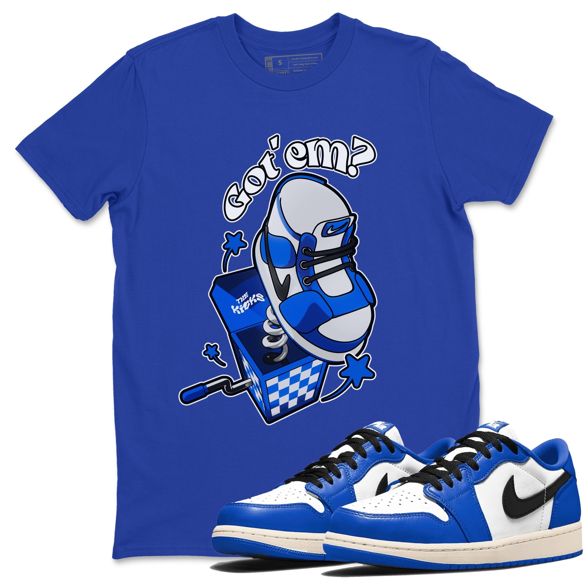 Shoe In The Box snkmatch Tees - Air Jordan 1 Game Royal