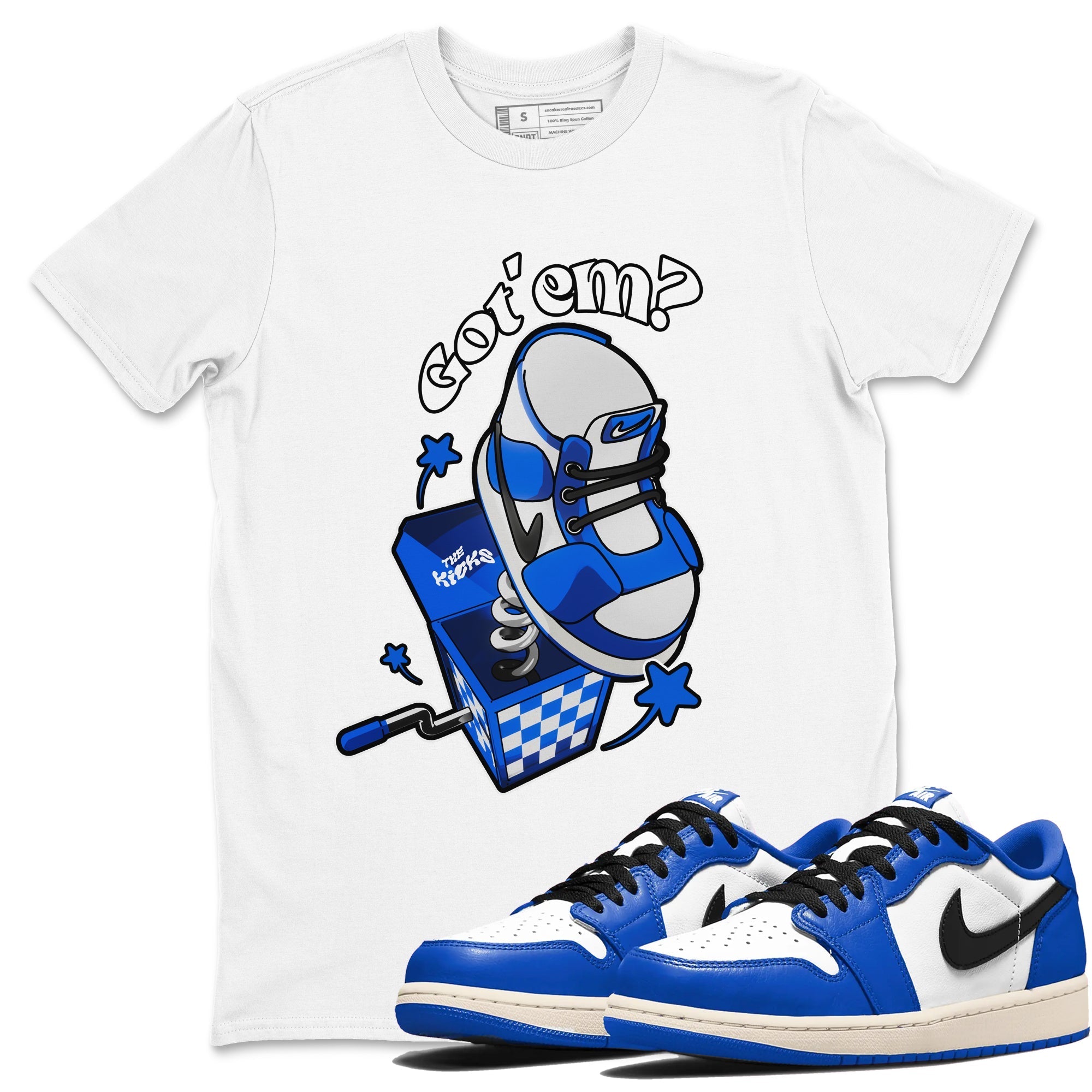 Shoe In The Box snkmatch Tees - Air Jordan 1 Game Royal