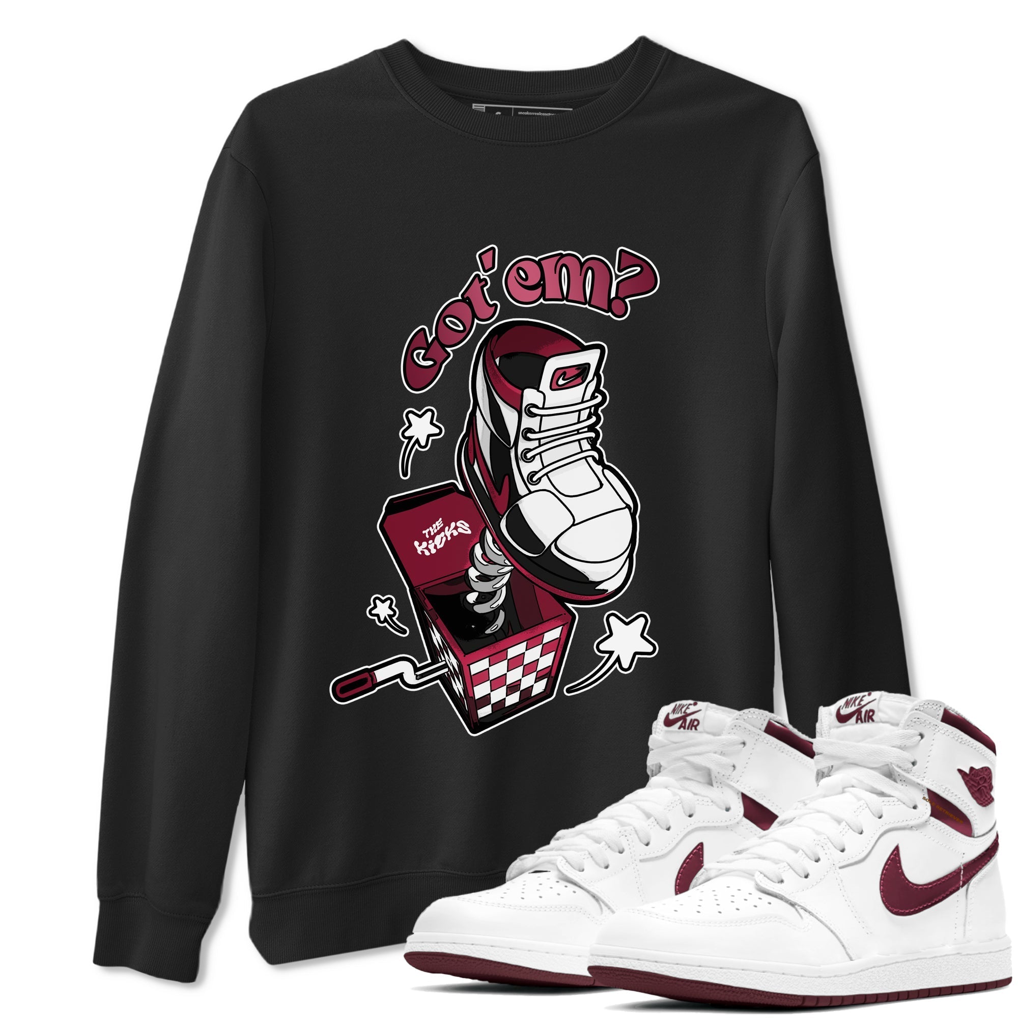 Shoe In The Box snkmatch Tee - Air Jordan 1 Metallic Burgundy