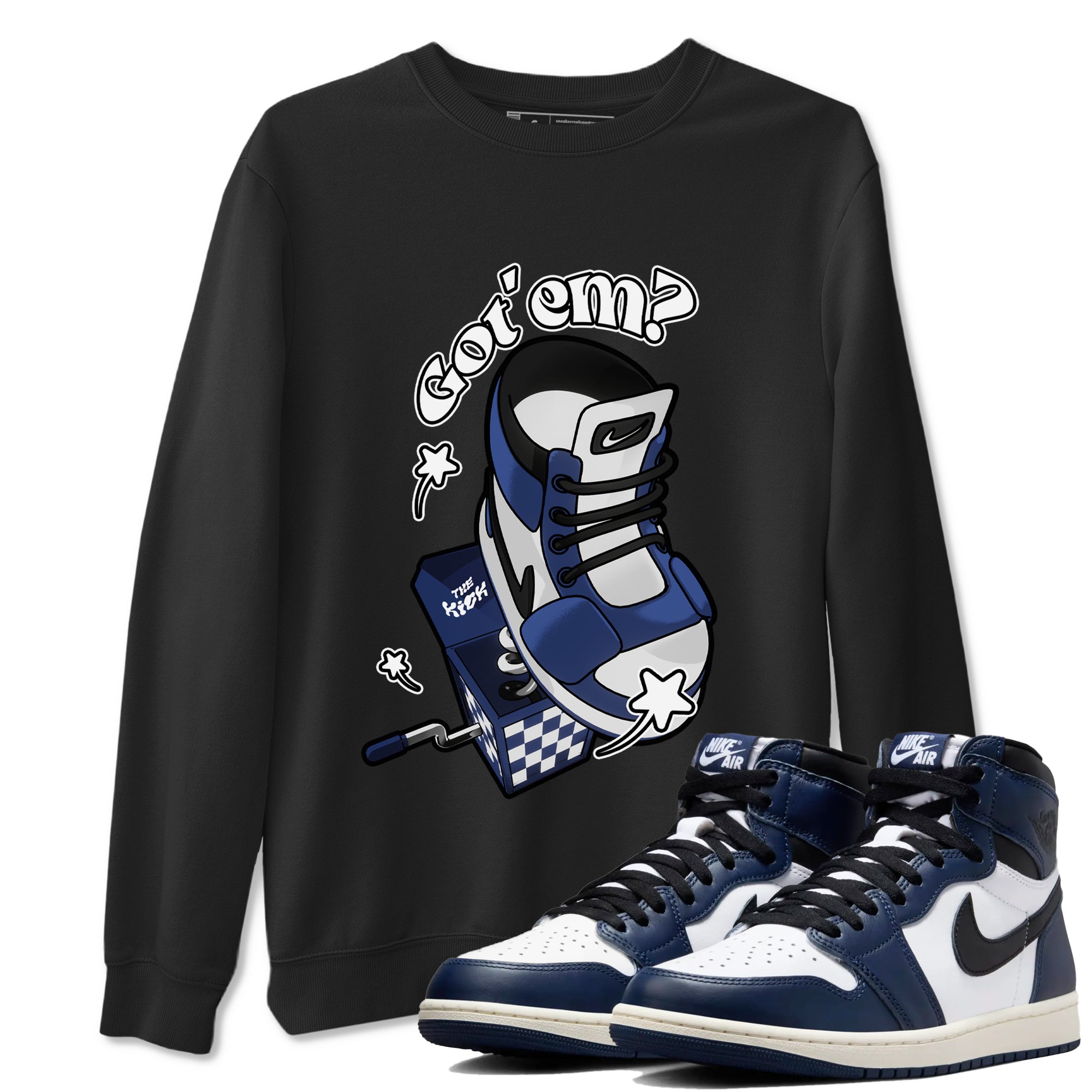 Shoe In The Box snkmatch Tees - Air Jordan 1 Midnight Navy