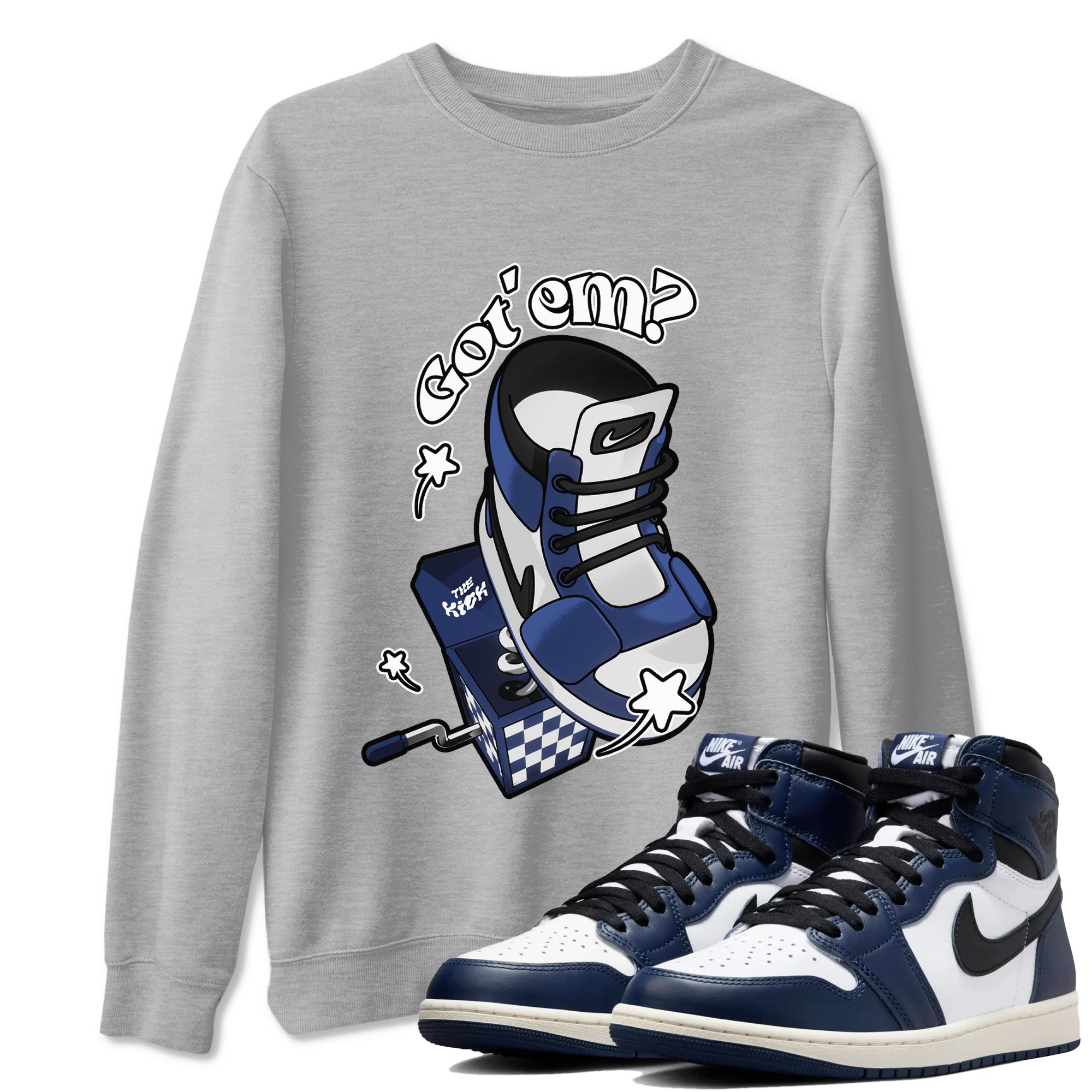 Shoe In The Box snkmatch Tees - Air Jordan 1 Midnight Navy