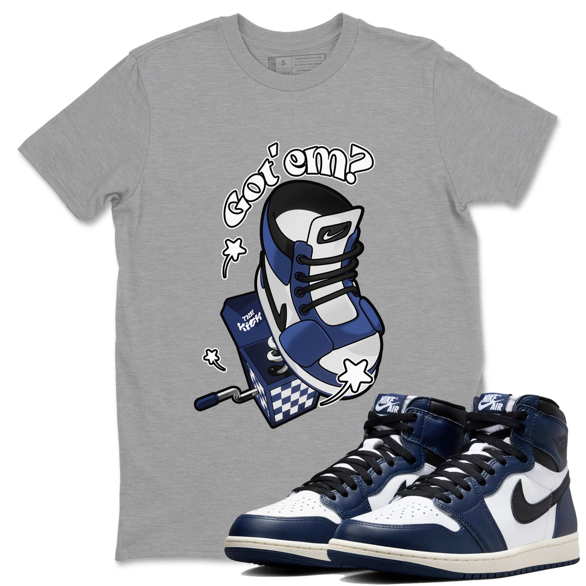 Shoe In The Box snkmatch Tees - Air Jordan 1 Midnight Navy