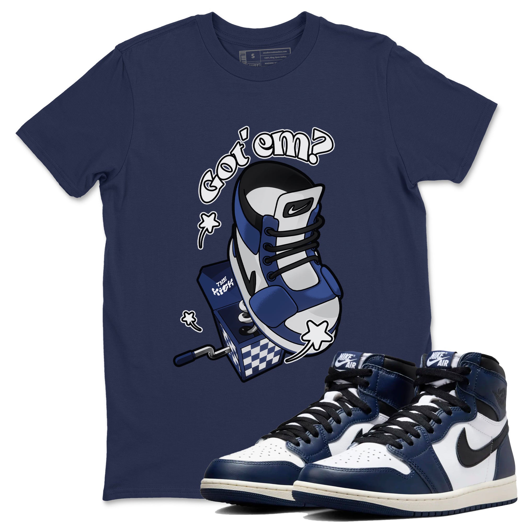 Shoe In The Box snkmatch Tees - Air Jordan 1 Midnight Navy