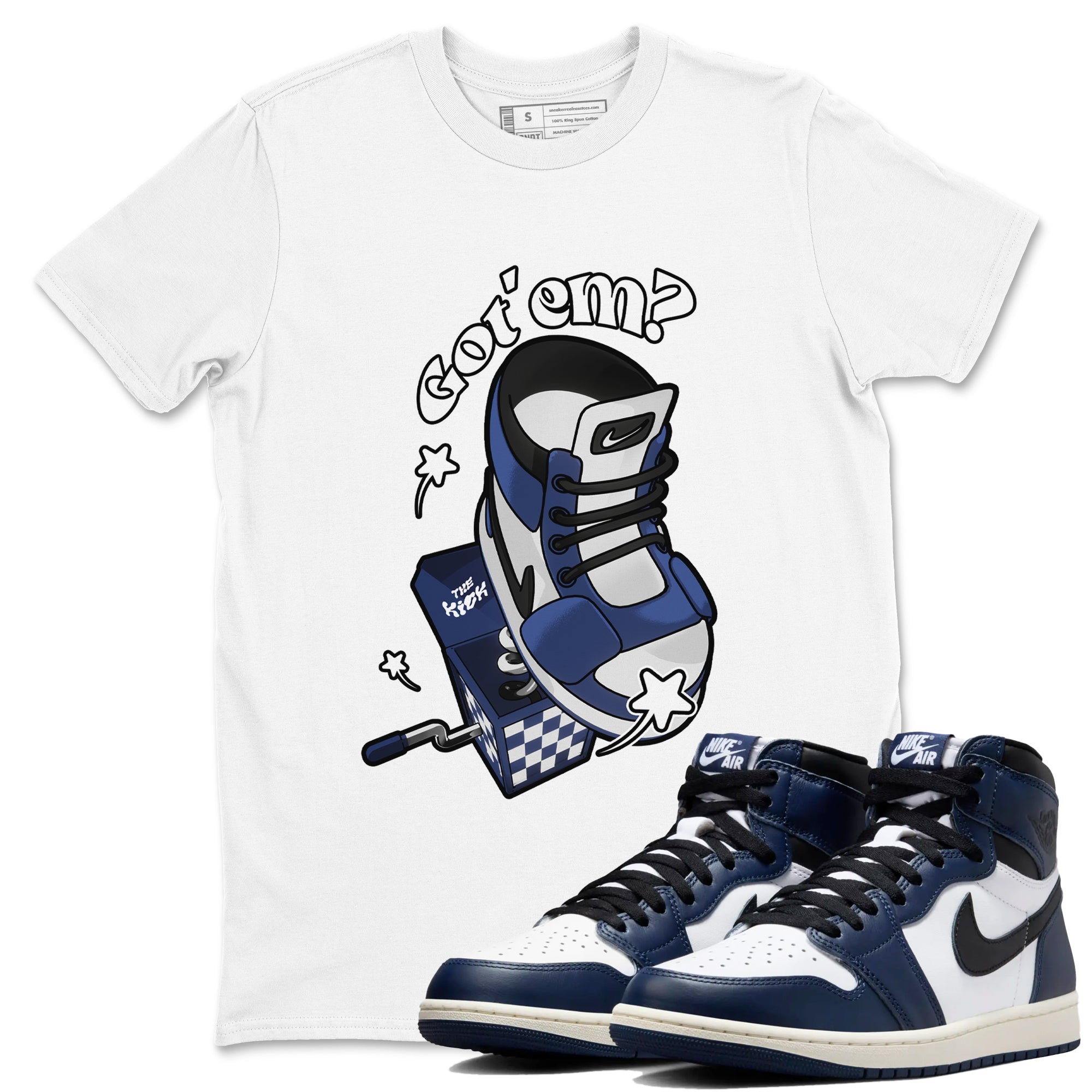 Shoe In The Box snkmatch Tees - Air Jordan 1 Midnight Navy