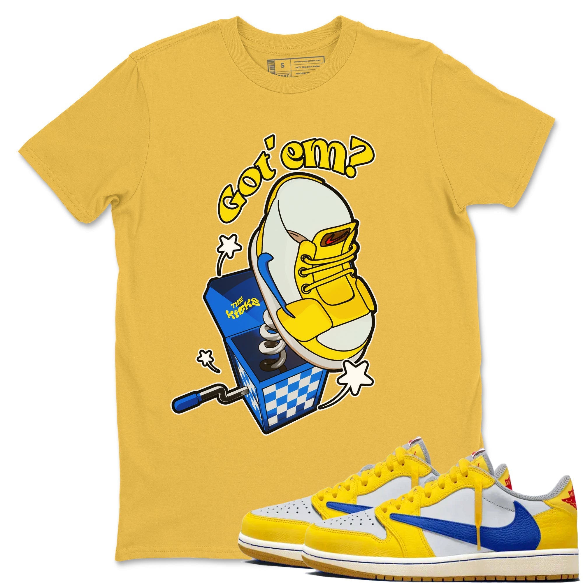 Shoe In The Box snkmatch Tees - Air Jordan 1 Travis Scott Canary