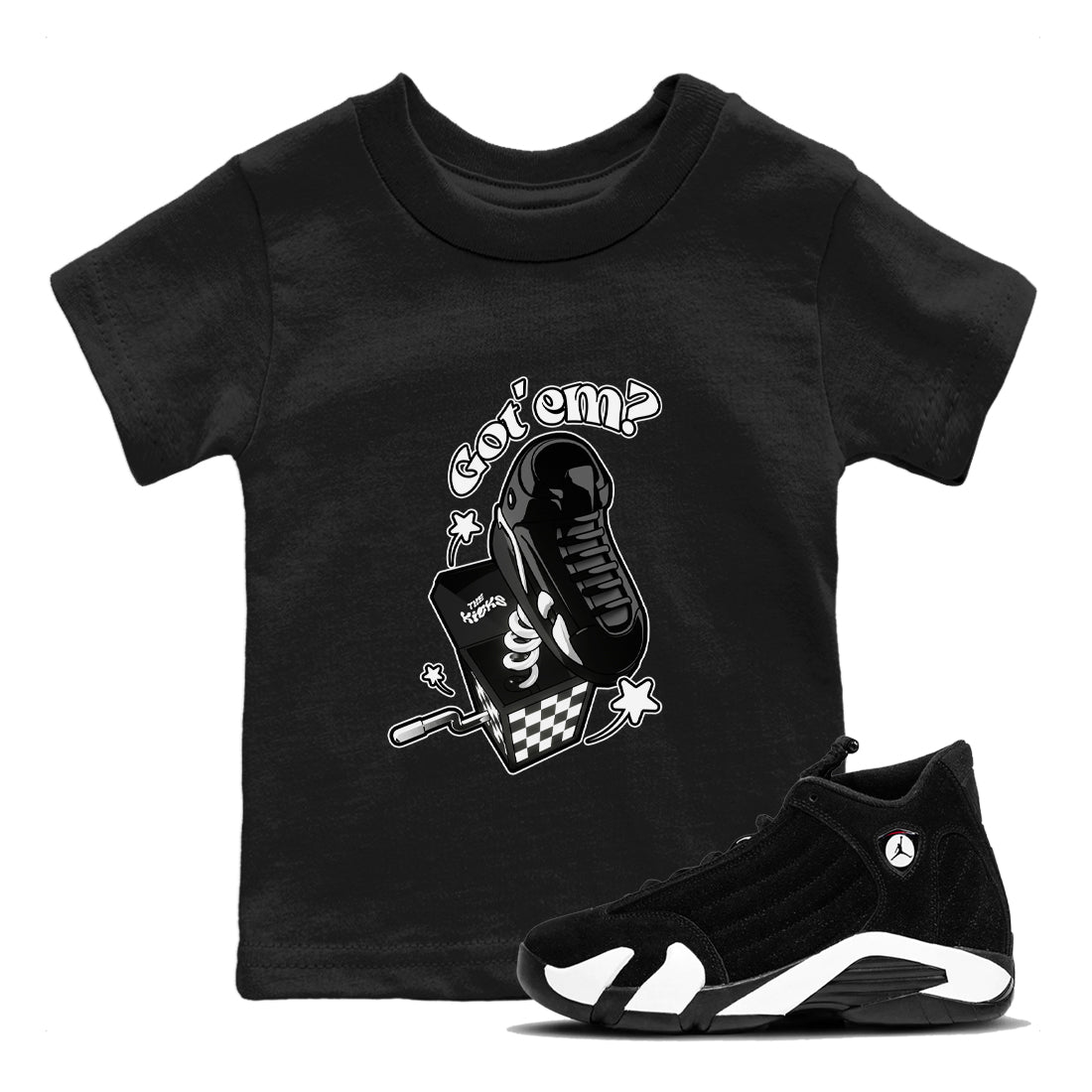 Shoe In The Box snkmatch Tees Kids - Air Jordan 14 Panda