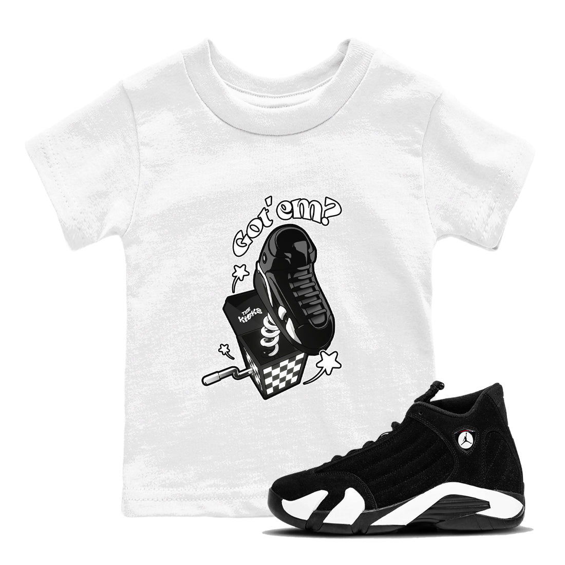 Shoe In The Box snkmatch Tees Kids - Air Jordan 14 Panda