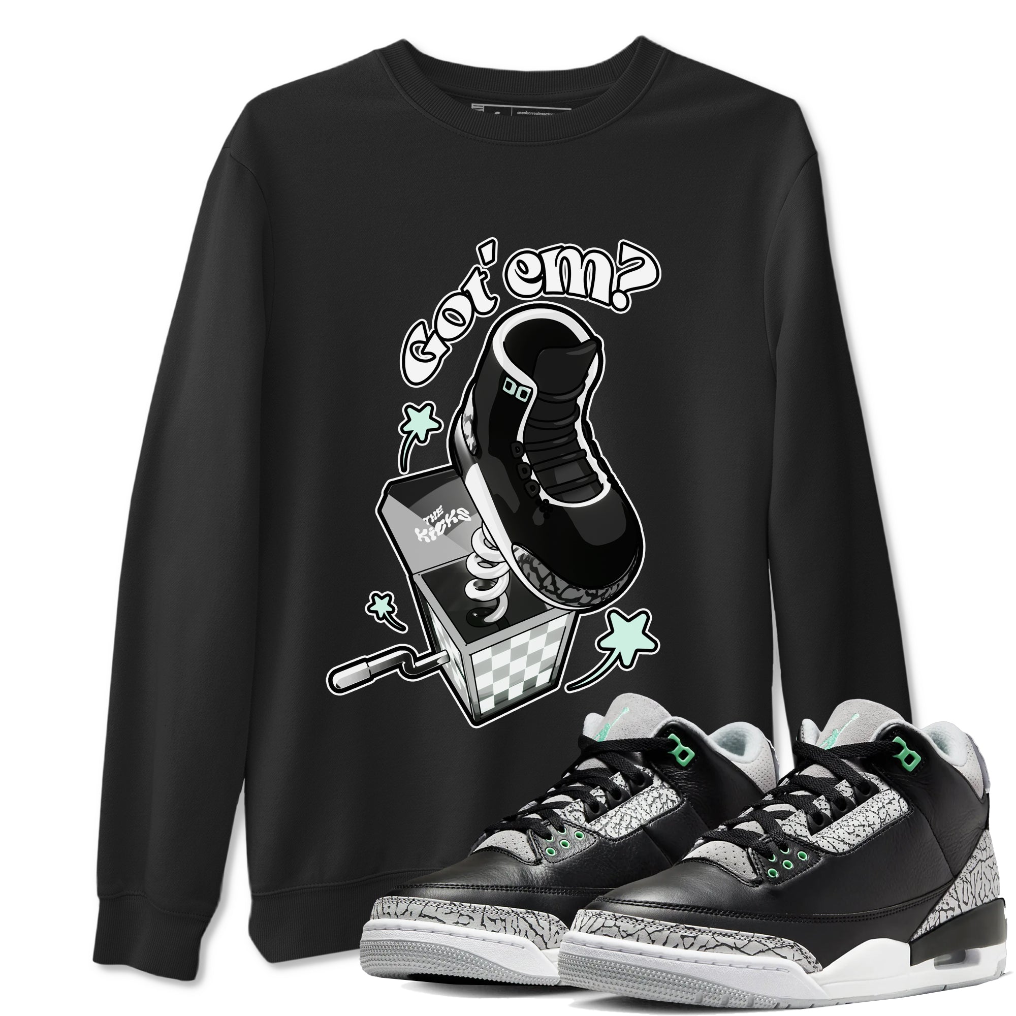 Shoe In The Box snkmatch Tees - Air Jordan 3 Green Glow