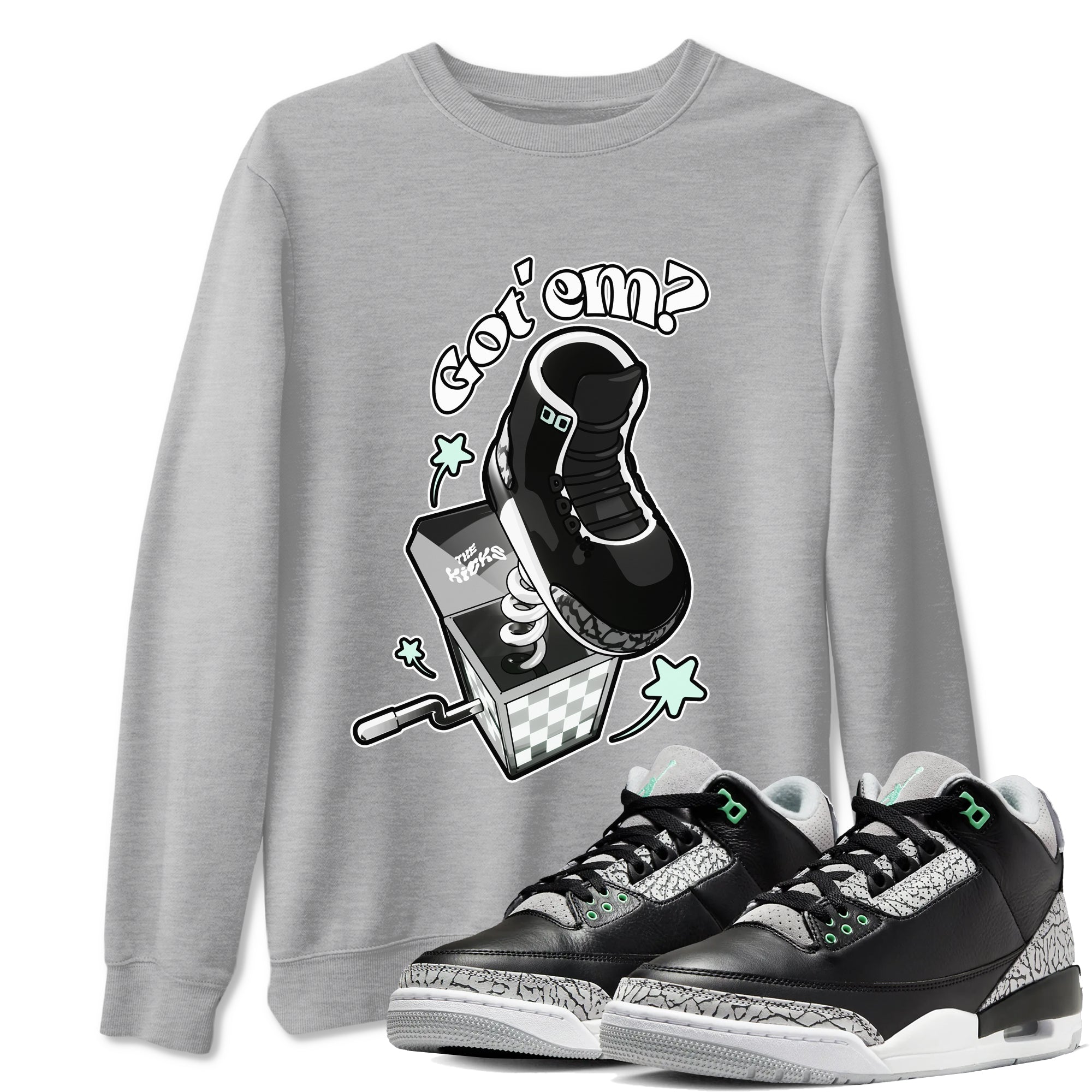 Shoe In The Box snkmatch Tees - Air Jordan 3 Green Glow