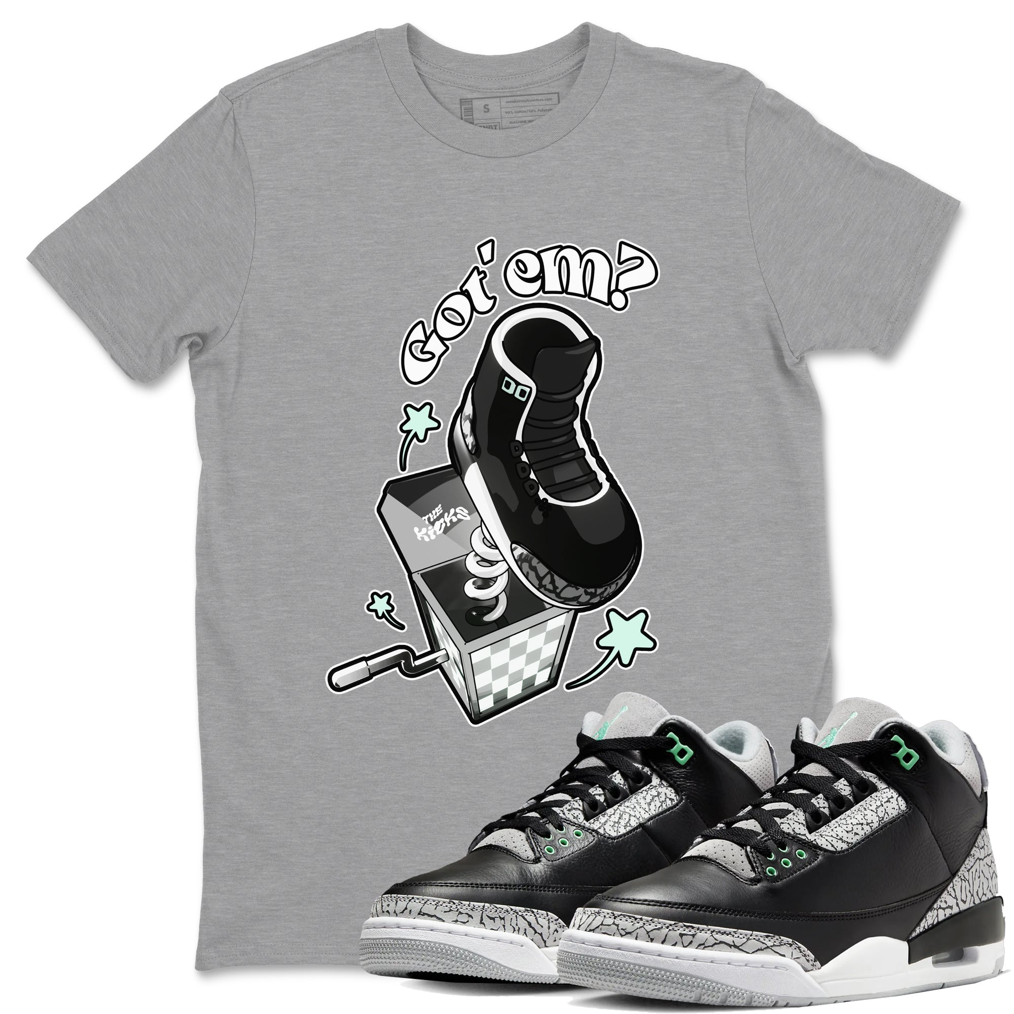 Shoe In The Box snkmatch Tees - Air Jordan 3 Green Glow