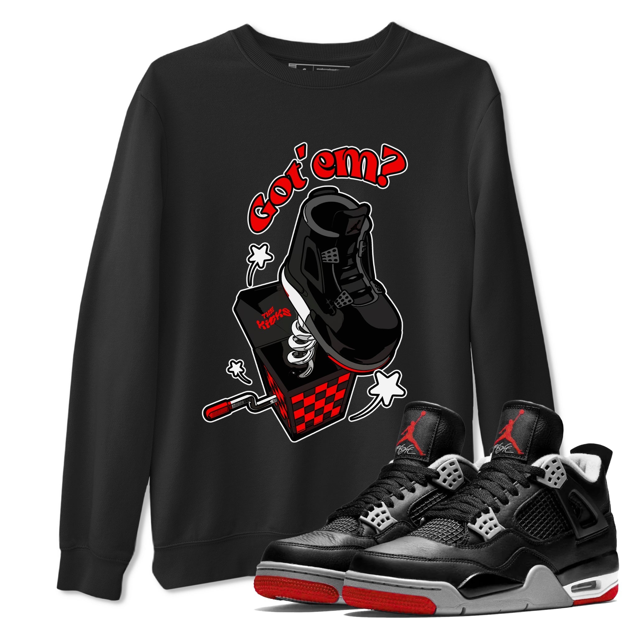Shoe In The Box snkmatch Tee - Air Jordan 4 Bred Reimagined