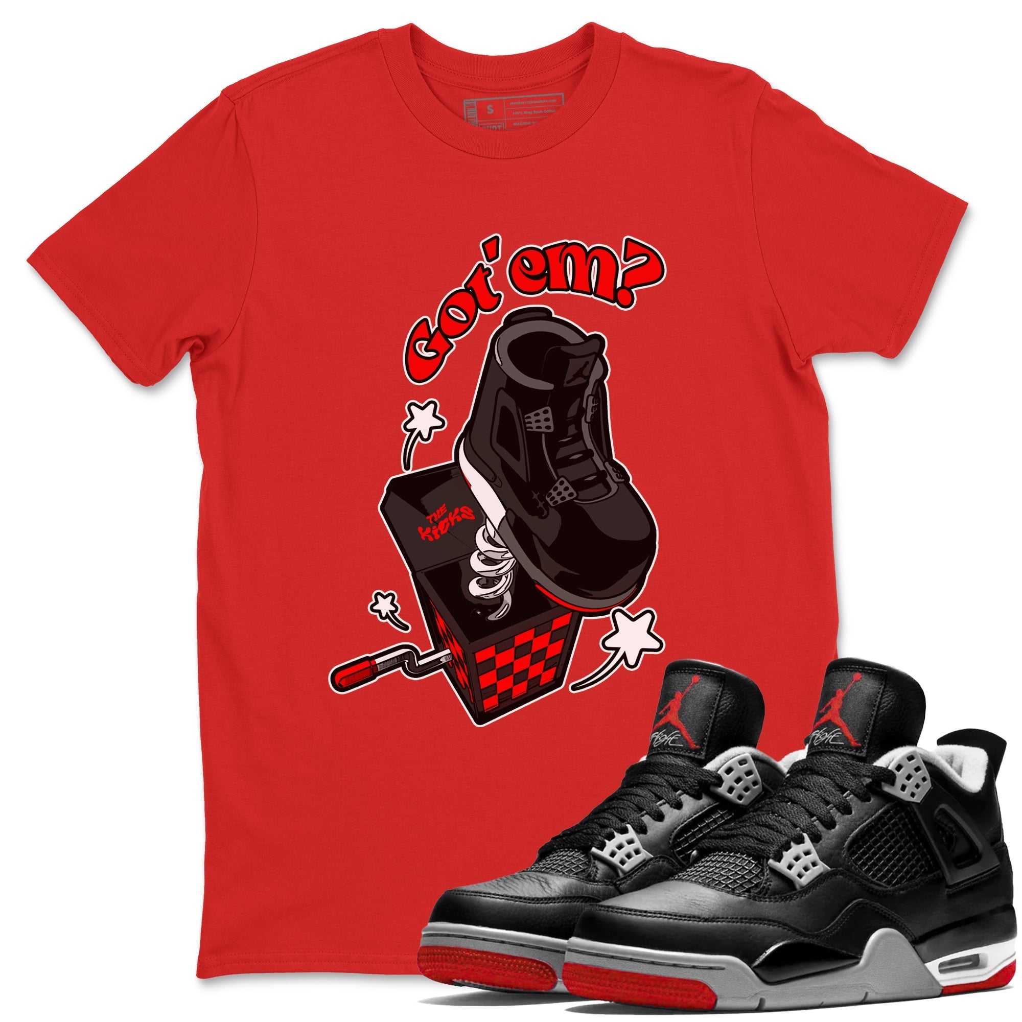 Shoe In The Box snkmatch Tee - Air Jordan 4 Bred Reimagined